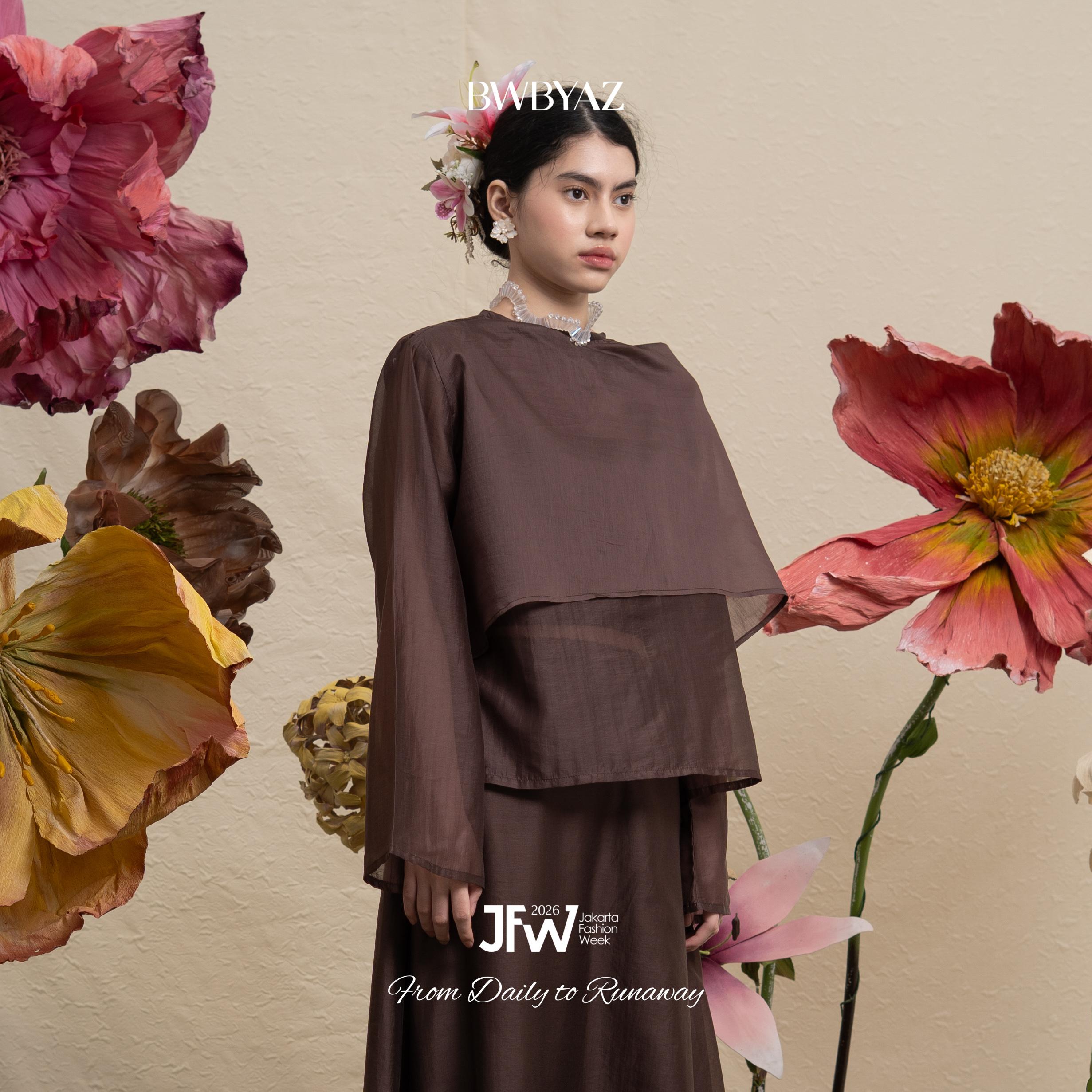 BWBYAZ JFW COLLECTION - Selma Shawl Blouse  (READY STOCK)