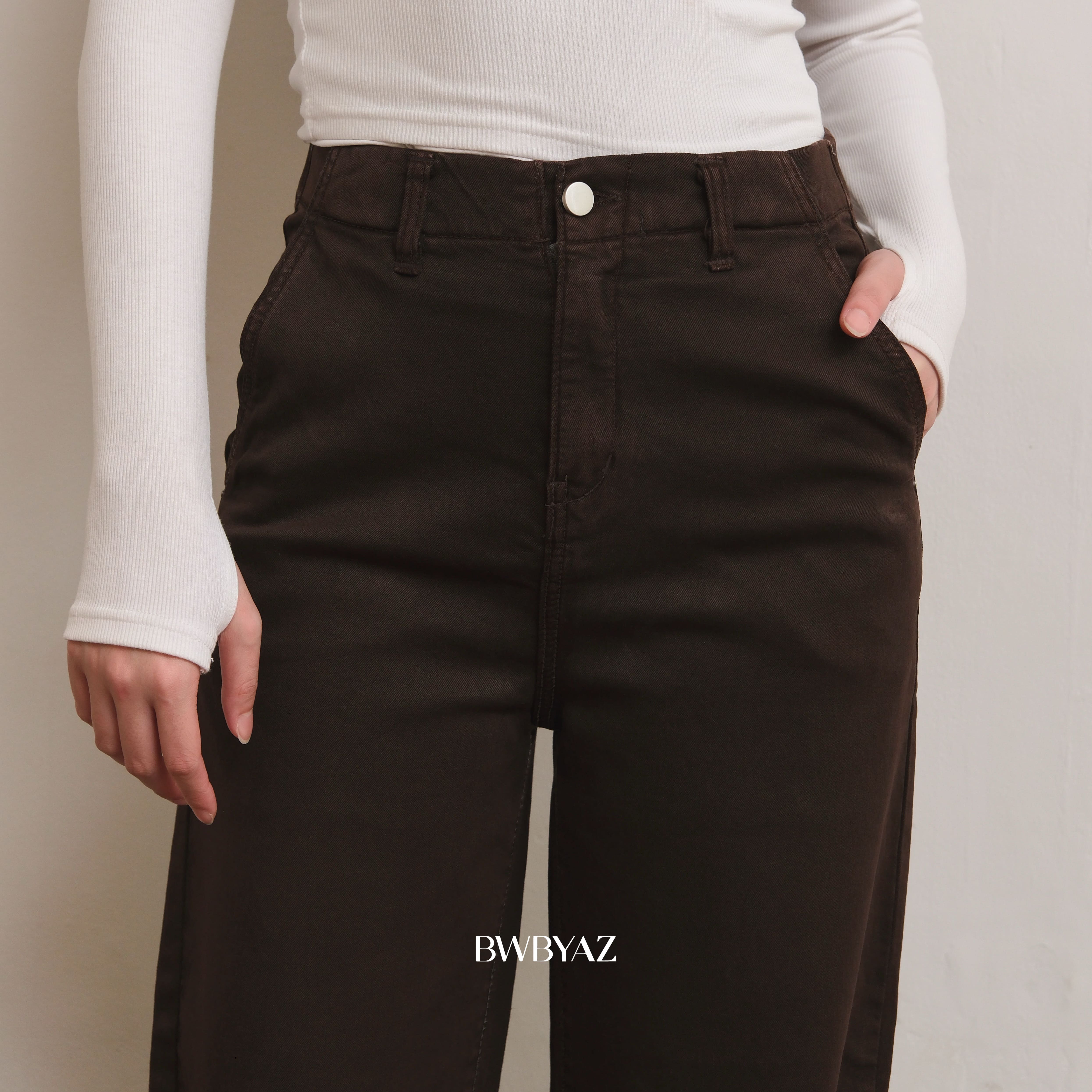 BWBYAZ STAPLE EASE - Oryn Loose Pants (READY STOCK)