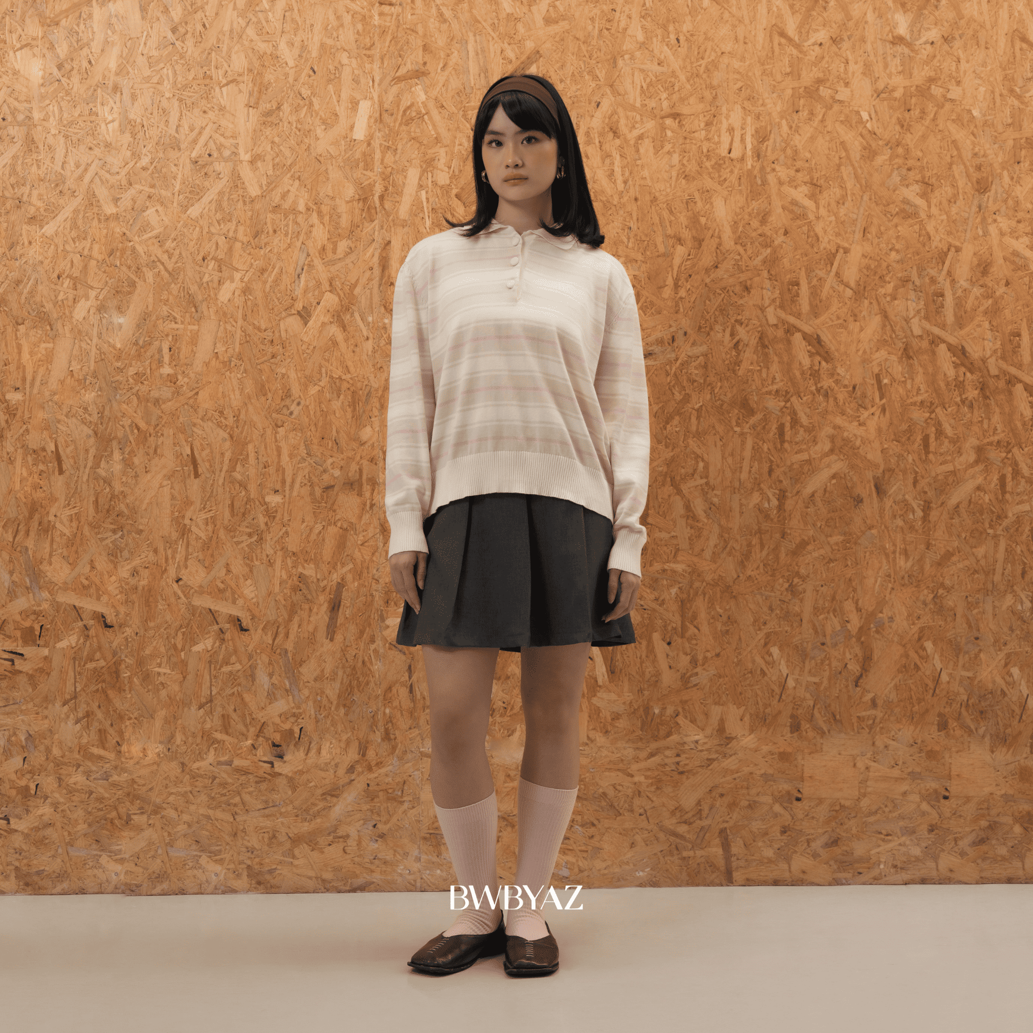 BWBYAZ - Marvine Stripes Knit (READY STOCK)