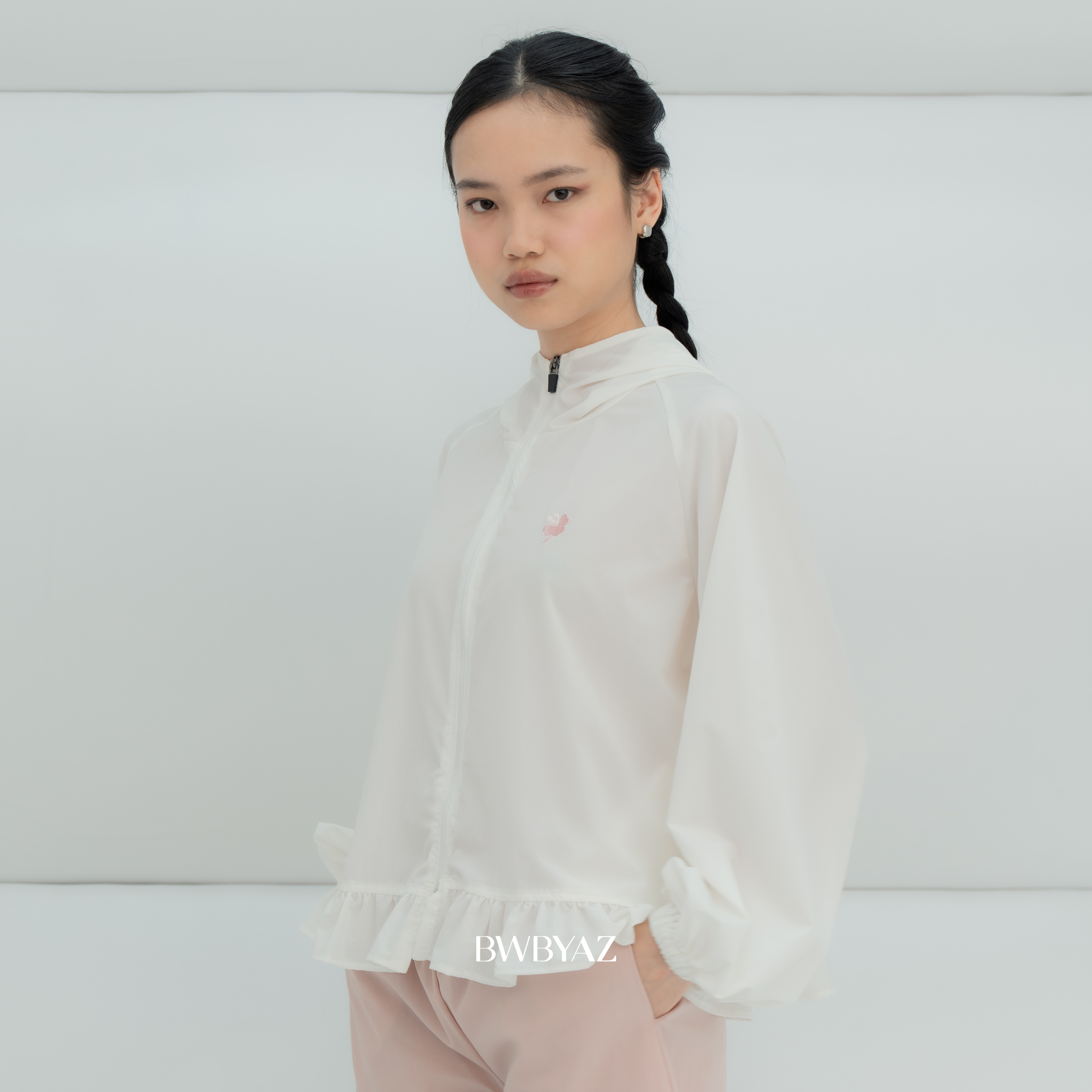 BWBYAZ -  Ivy Ruffle Jacket (READY STOCK)