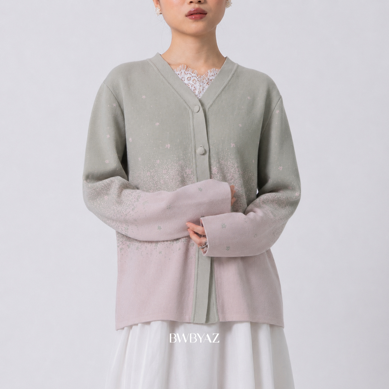 BWBYAZ - Lumine Knit Cardigan (READY STOCK)