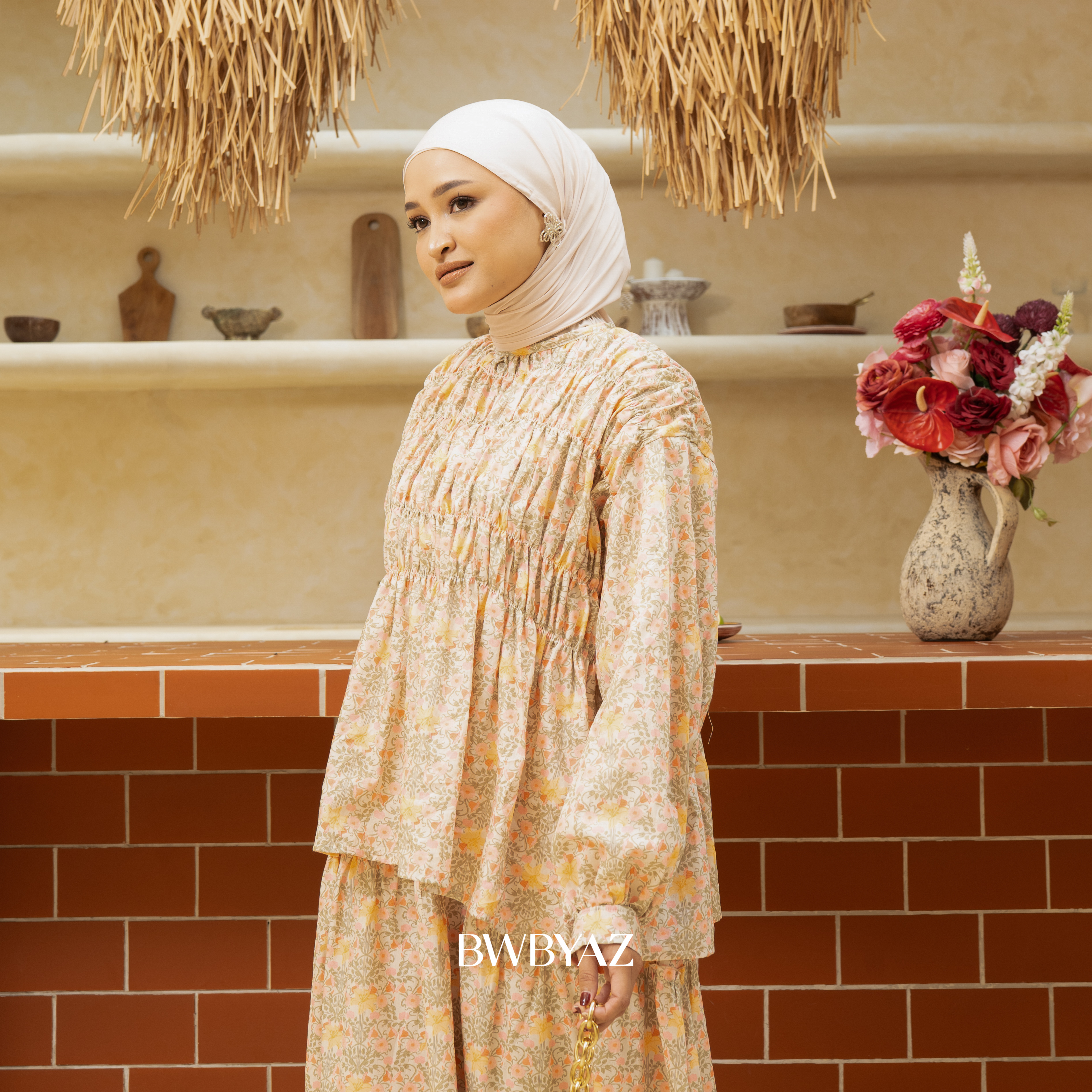 BWBYAZ RONA JELITA JMFW COLLECTION - Tisara Shirred Blouse (READY STOCK)
