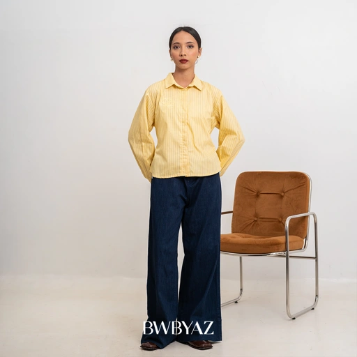Image of BWBYAZ - ADELAINE EMBROIDERY SHIRT NEW STRIPE