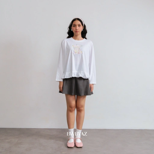 BWBYAZ - Ollie Embroidery Top Twinkle & Teacup