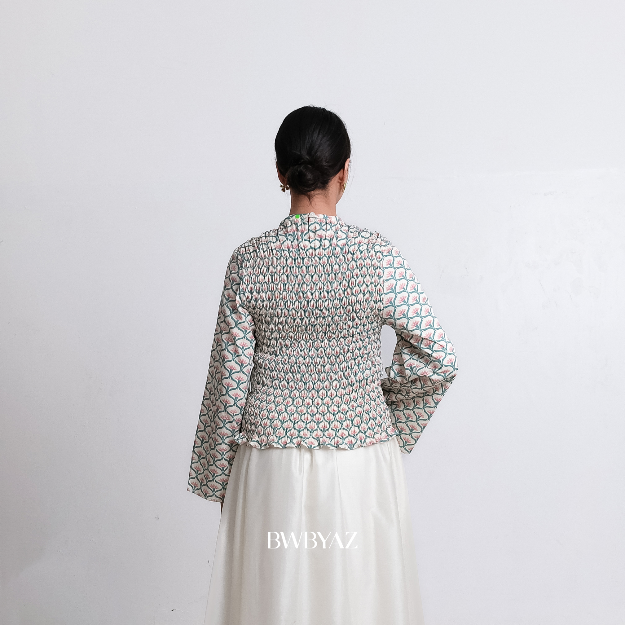 BWBYAZ - PUSPA CITA RAYA - Nona Sadhifa Shirred Blouse (READY STOCK)