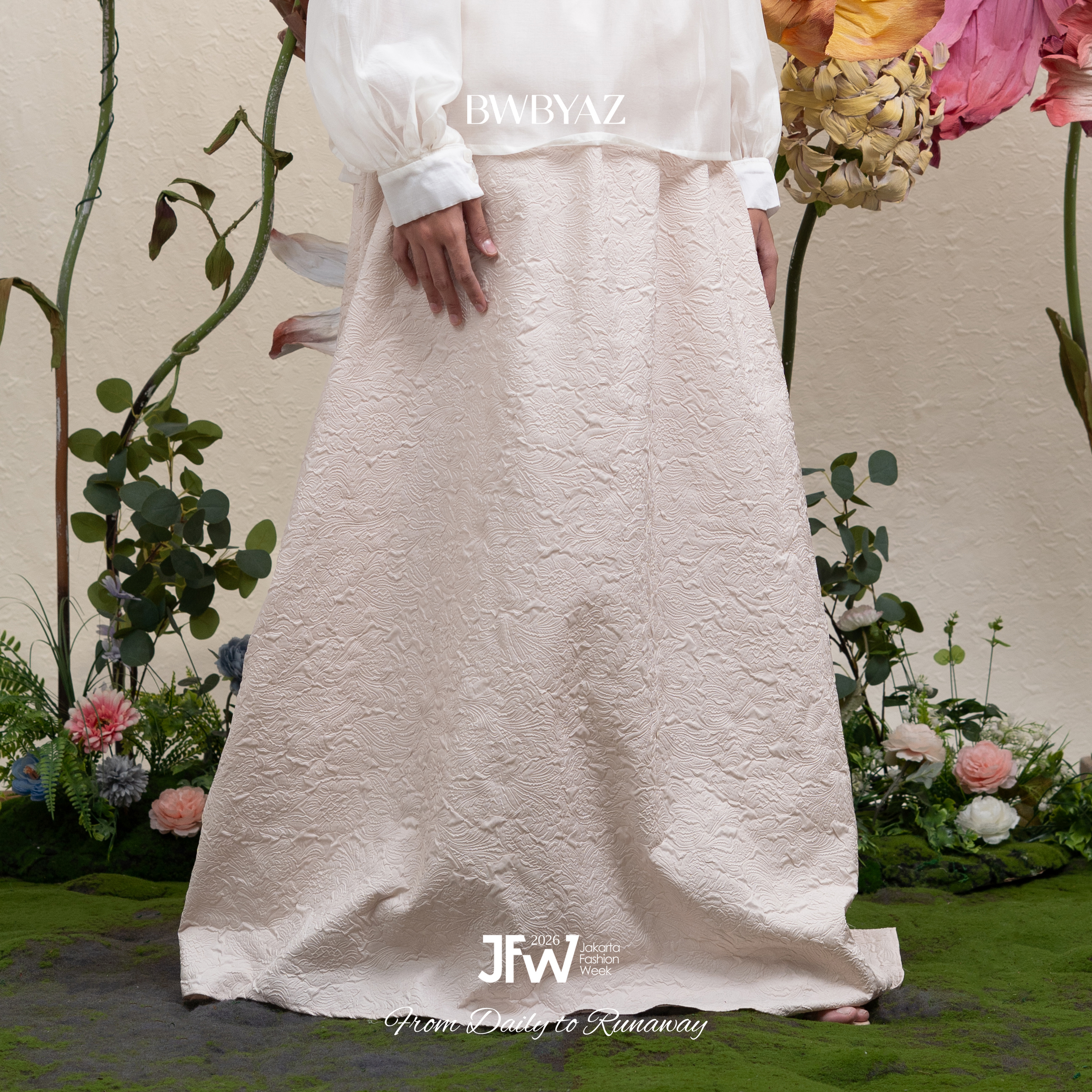 BWBYAZ JFW COLLECTION -  KYRA BLOOMING SKIRT (READY STOCK)