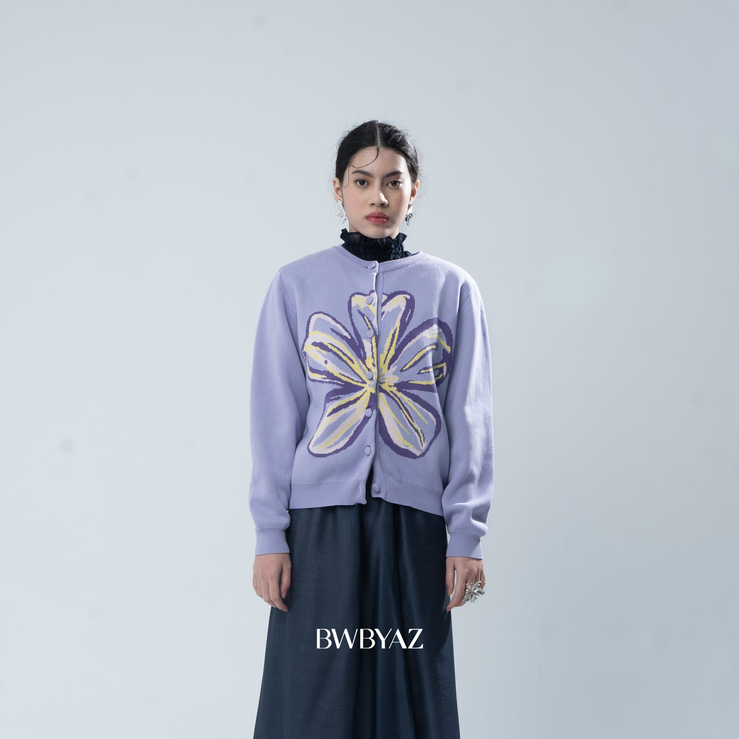 BWBYAZ - Athara Bloom Cardigan (READY STOCK)