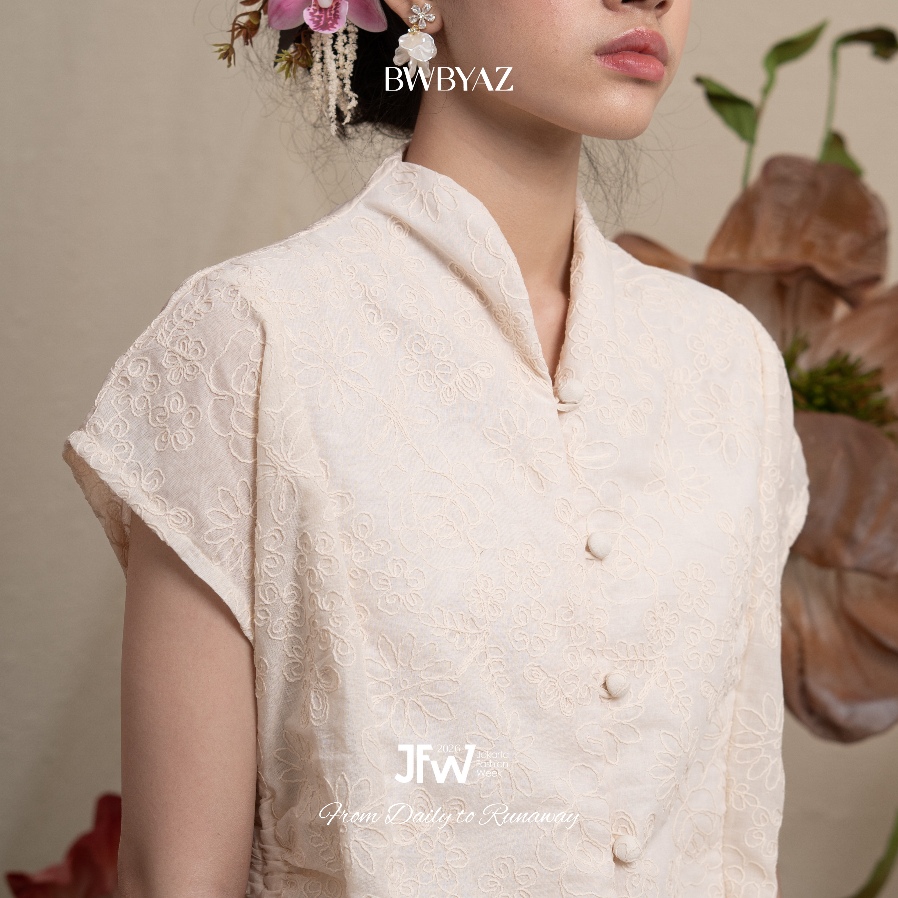 BWBYAZ JFW COLLECTION -  Rhye Embroidery Vest (READY STOCK)