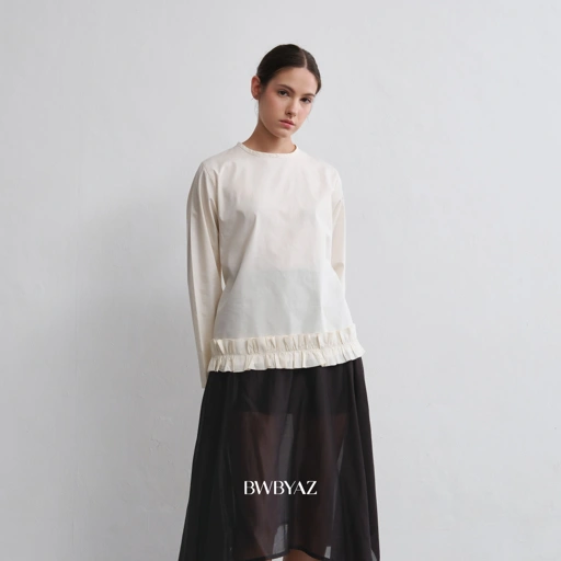 BWBYAZ - Saila Ruffle Blouse (READY STOCK)