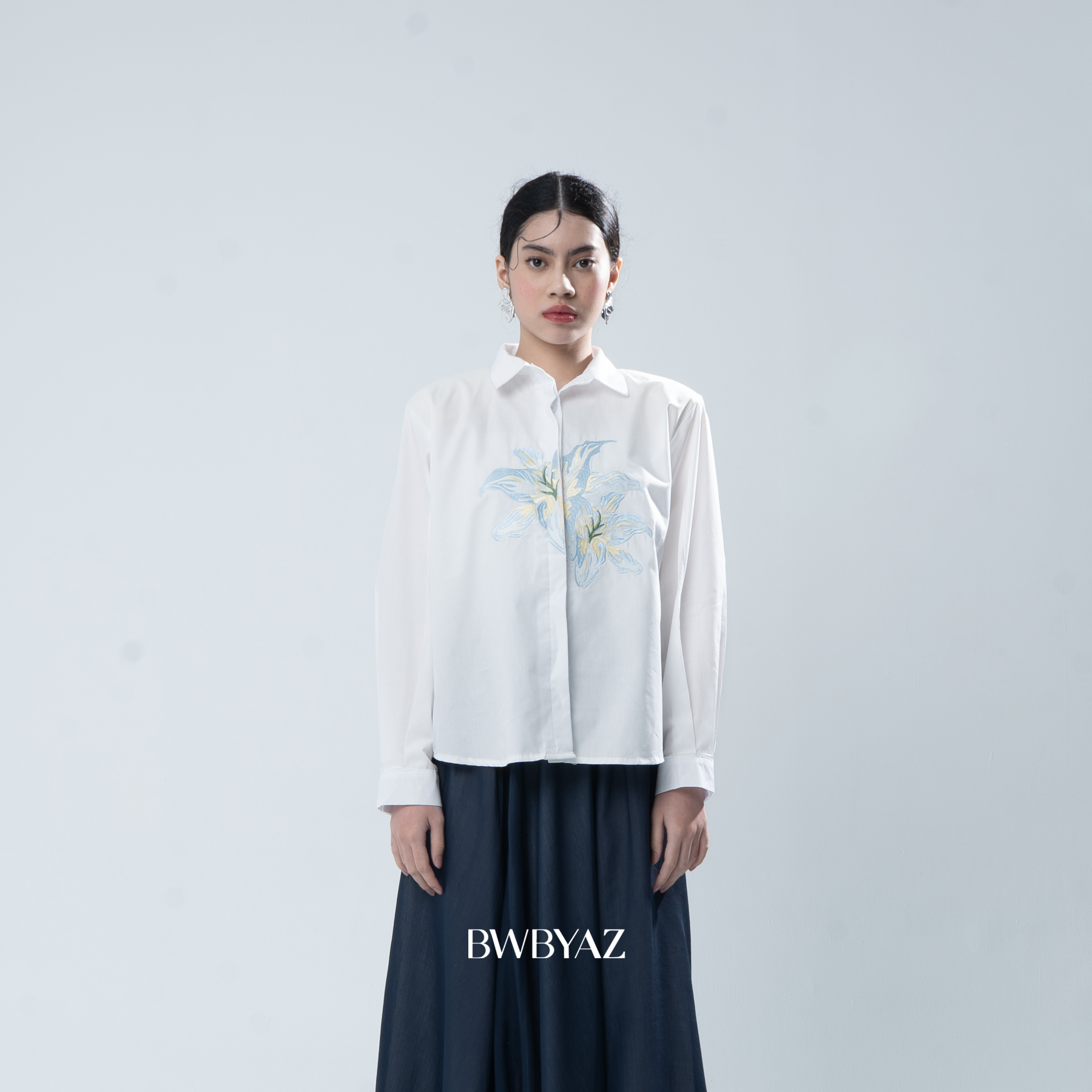 BWBYAZ - Thaliana Blooming Shirt (READY STOCK)