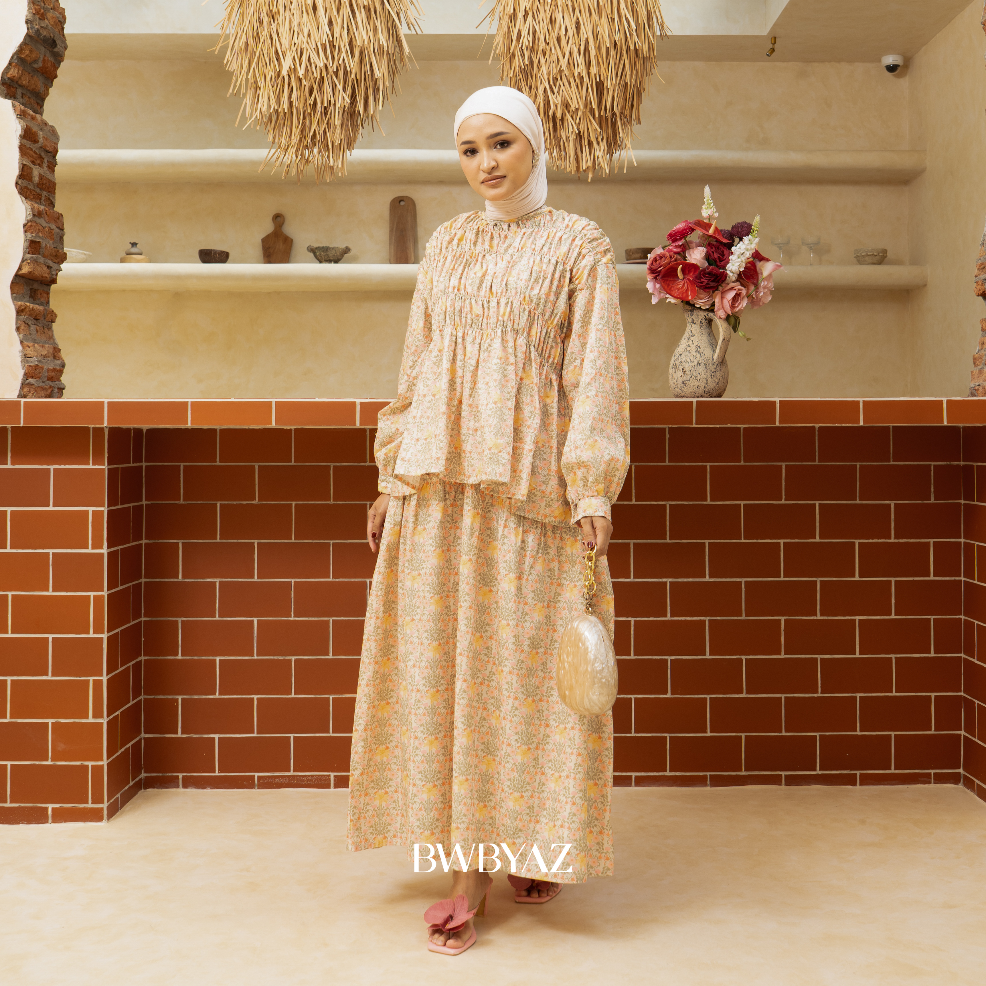 BWBYAZ RONA JELITA JMFW COLLECTION - Tisara Shirred Blouse (READY STOCK)