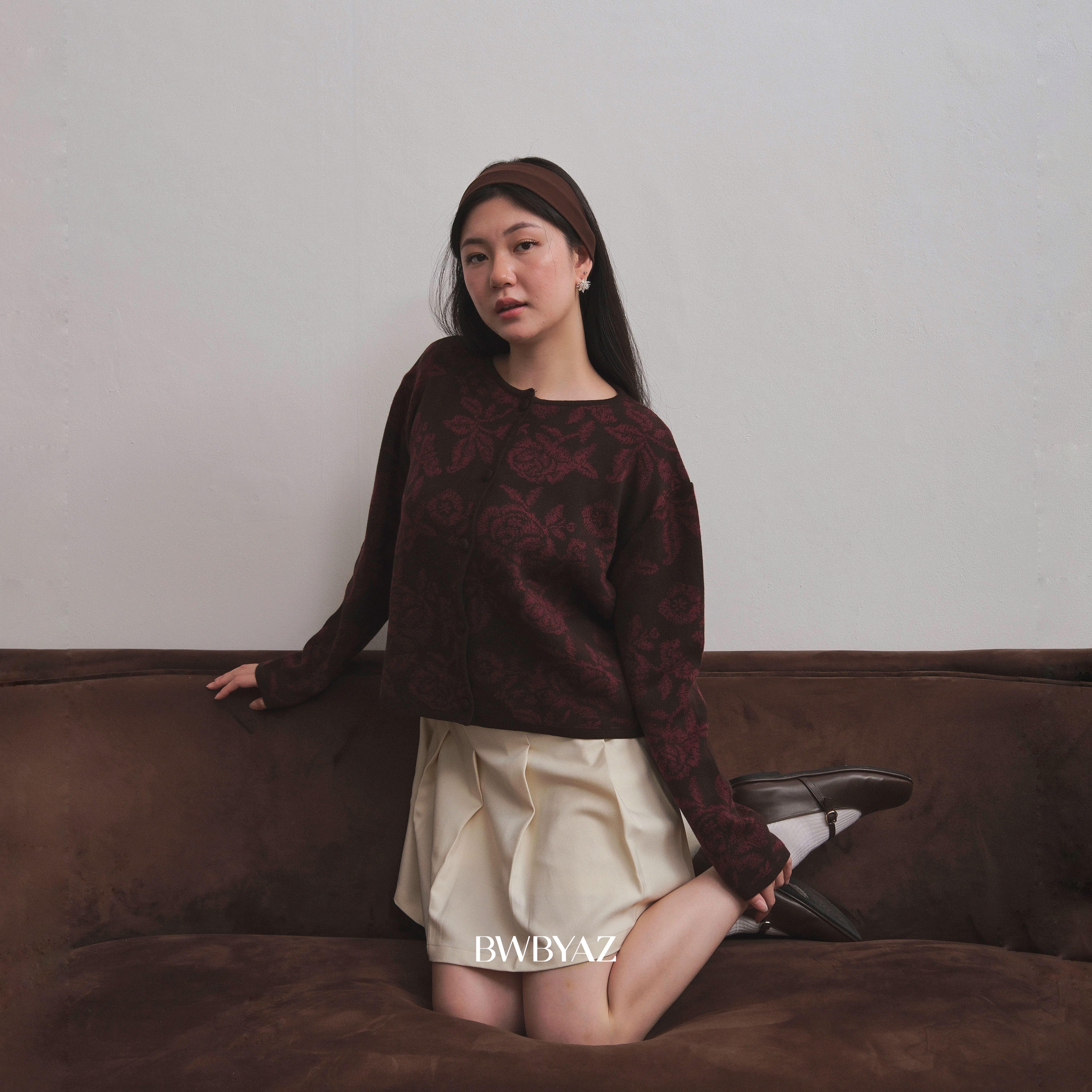 BWBYAZ STAPLE EASE - Aurelie Floral Cardigan (READY STOCK)