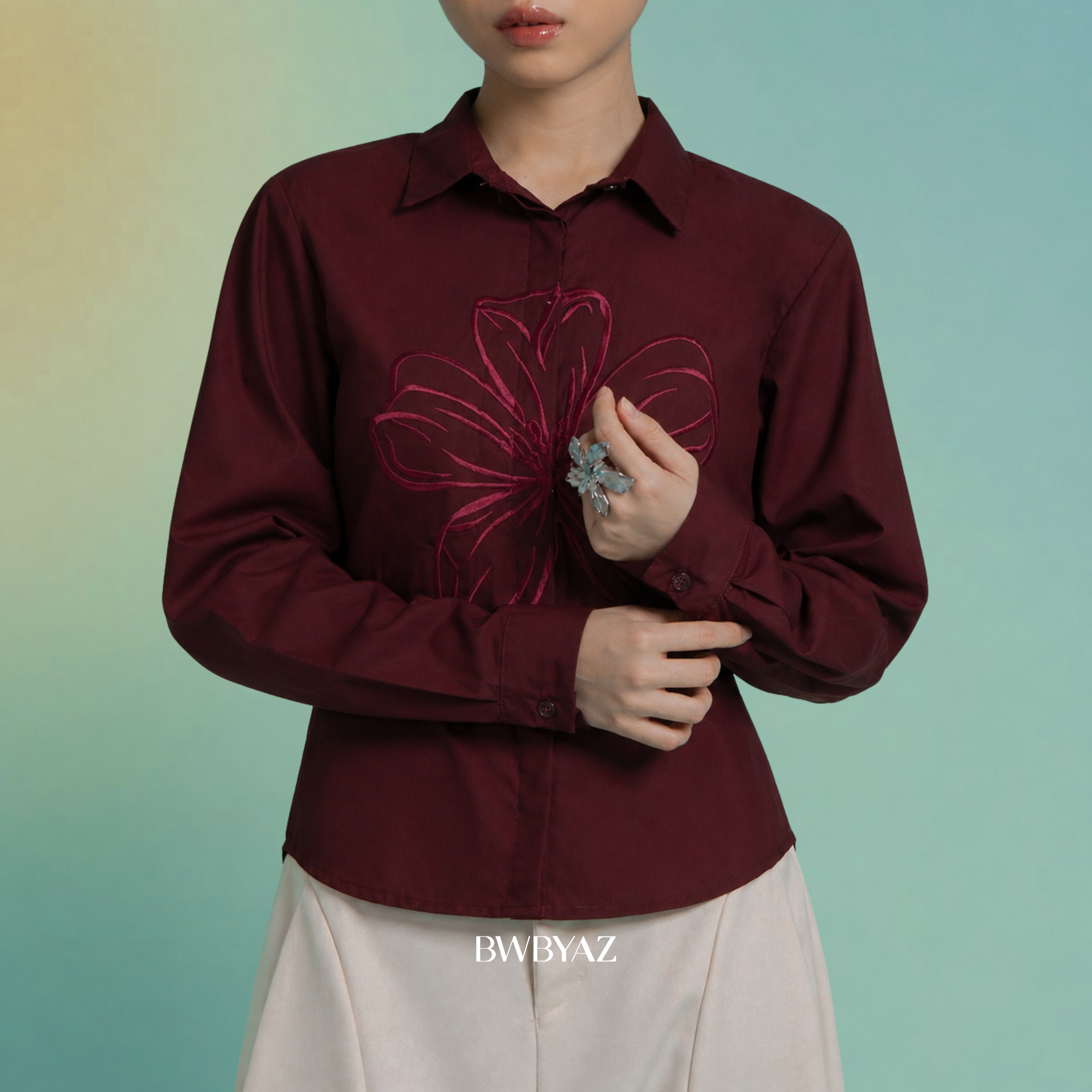 BWBYAZ - Sasmita Blooming Shirt' (READY STOCK)