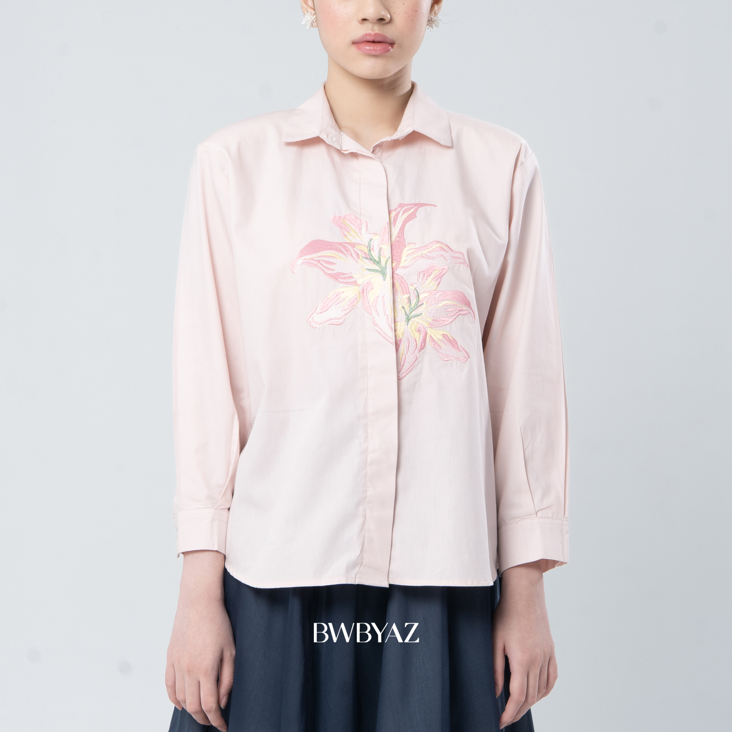 BWBYAZ - Caroline Blooming Shirt (READY STOCK)