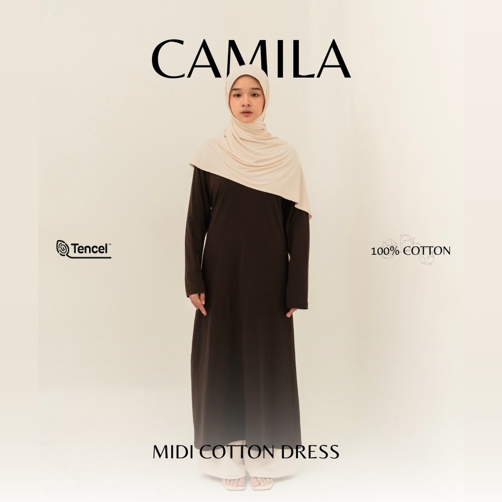 LISHAWL - Camila Midi Cotton Dress (READY STOCK)