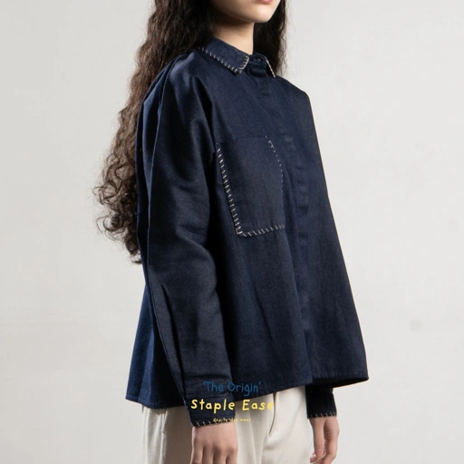 Image of BWBYAZ STAPLE EASE - Gritte Loose Shirt (READY STOCK)