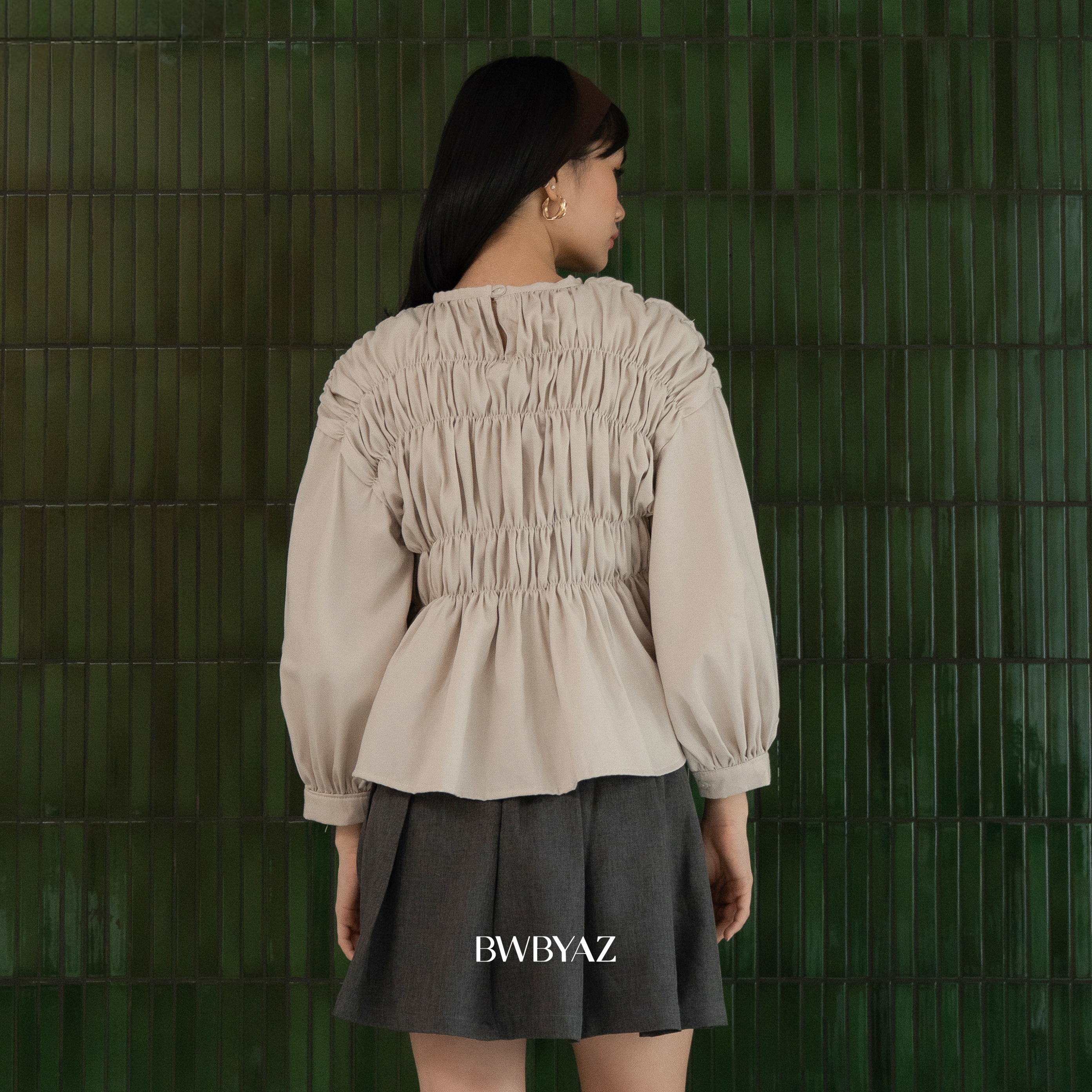 BWBYAZ - Pamela Shirred Blouse