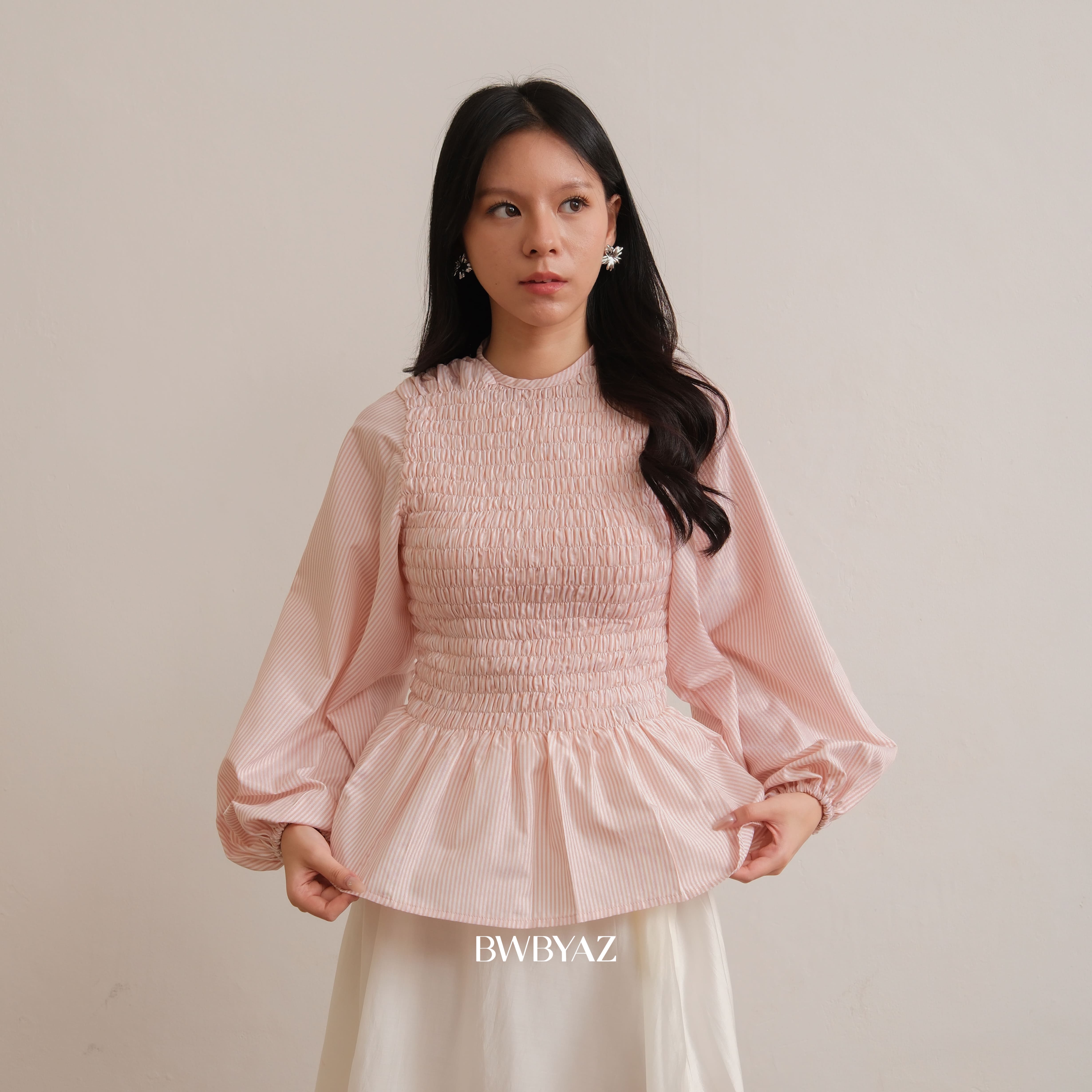 BWBYAZ - Kyla Shirred Top (READY STOCK)
