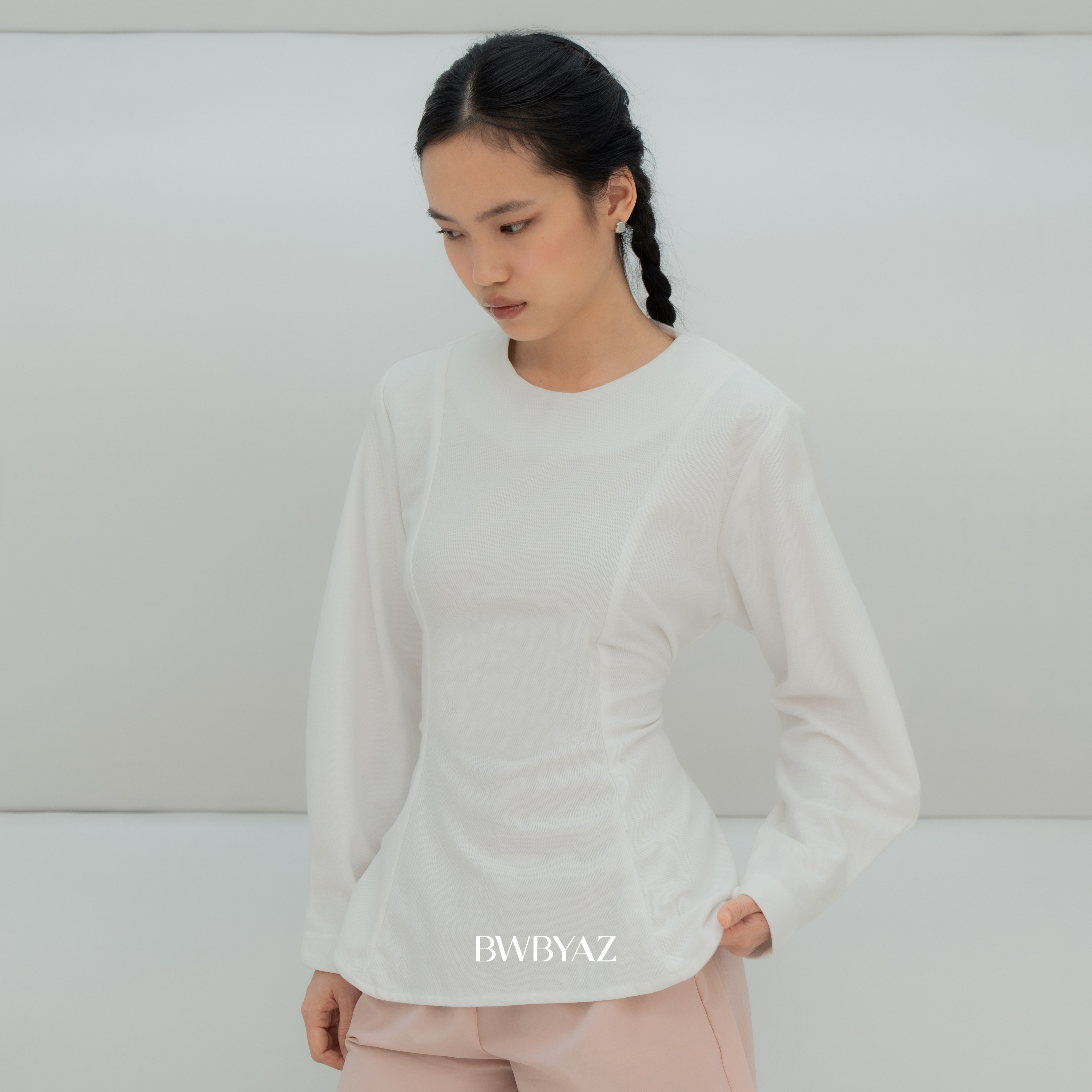 BWBYAZ - Zoe Peplum Longsleeve (READY STOCK)