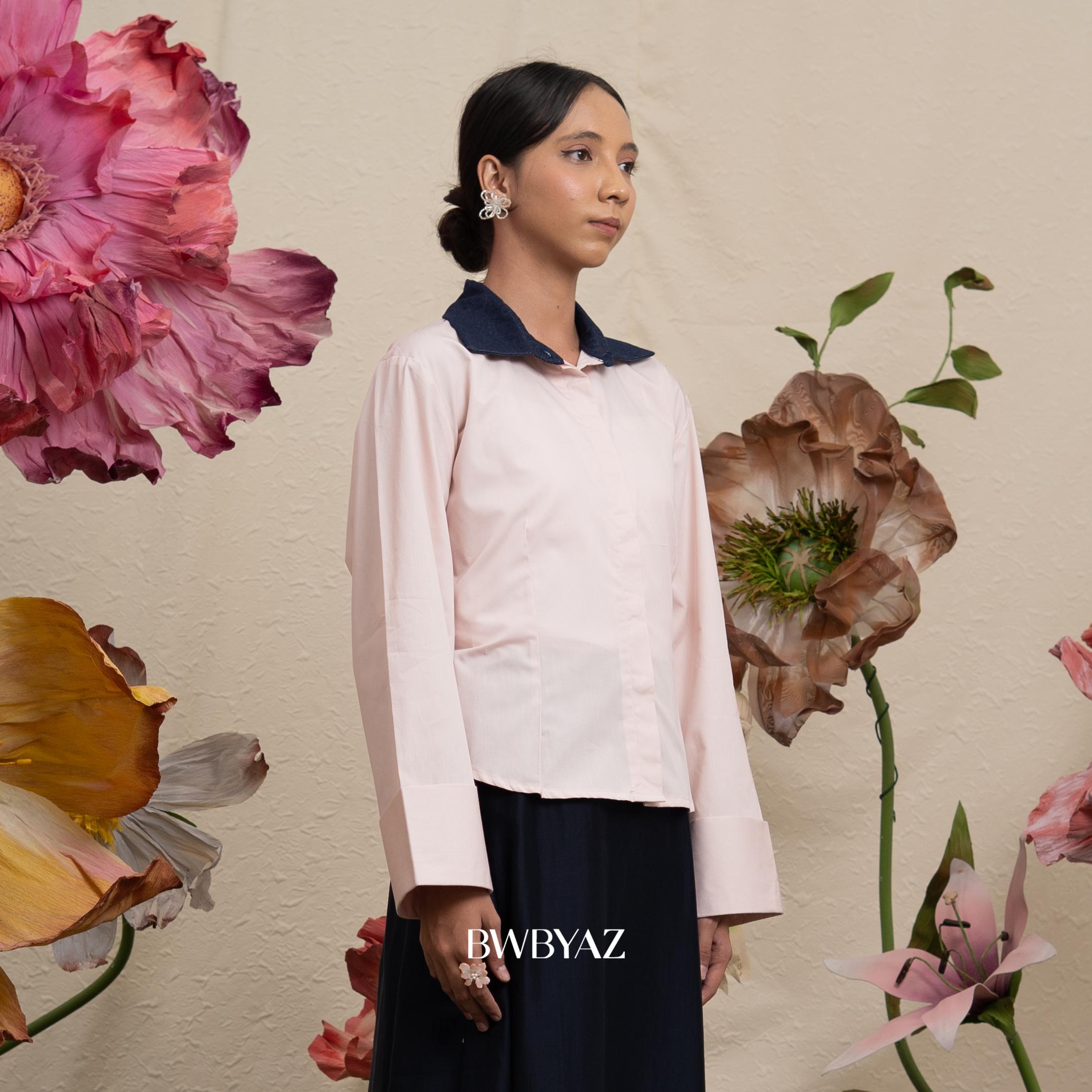 BWBYAZ -  BRISYA FITTED SHIRT (READY STOCK)
