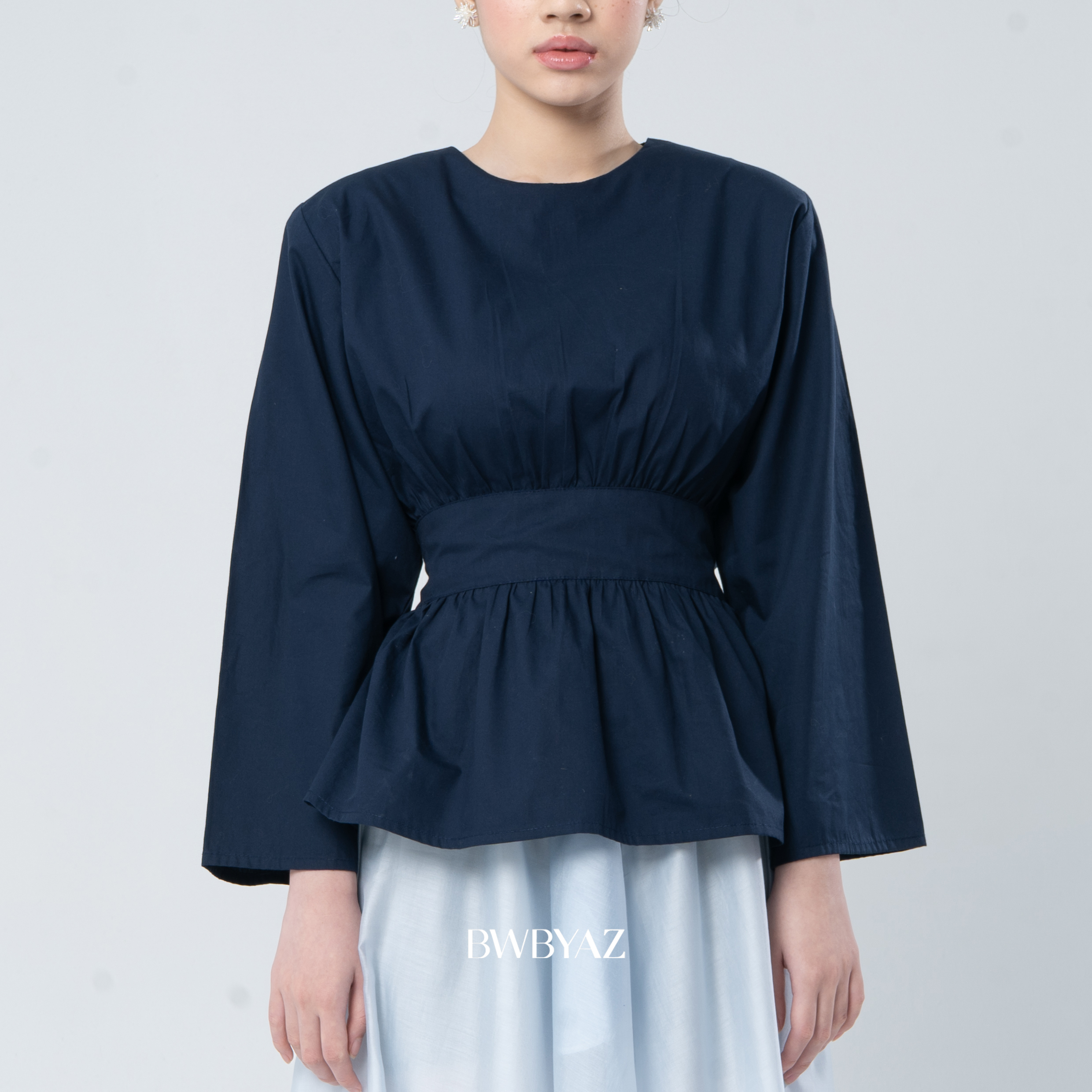 BWBYAZ - Arulla Obi Blouse (READY STOCK)