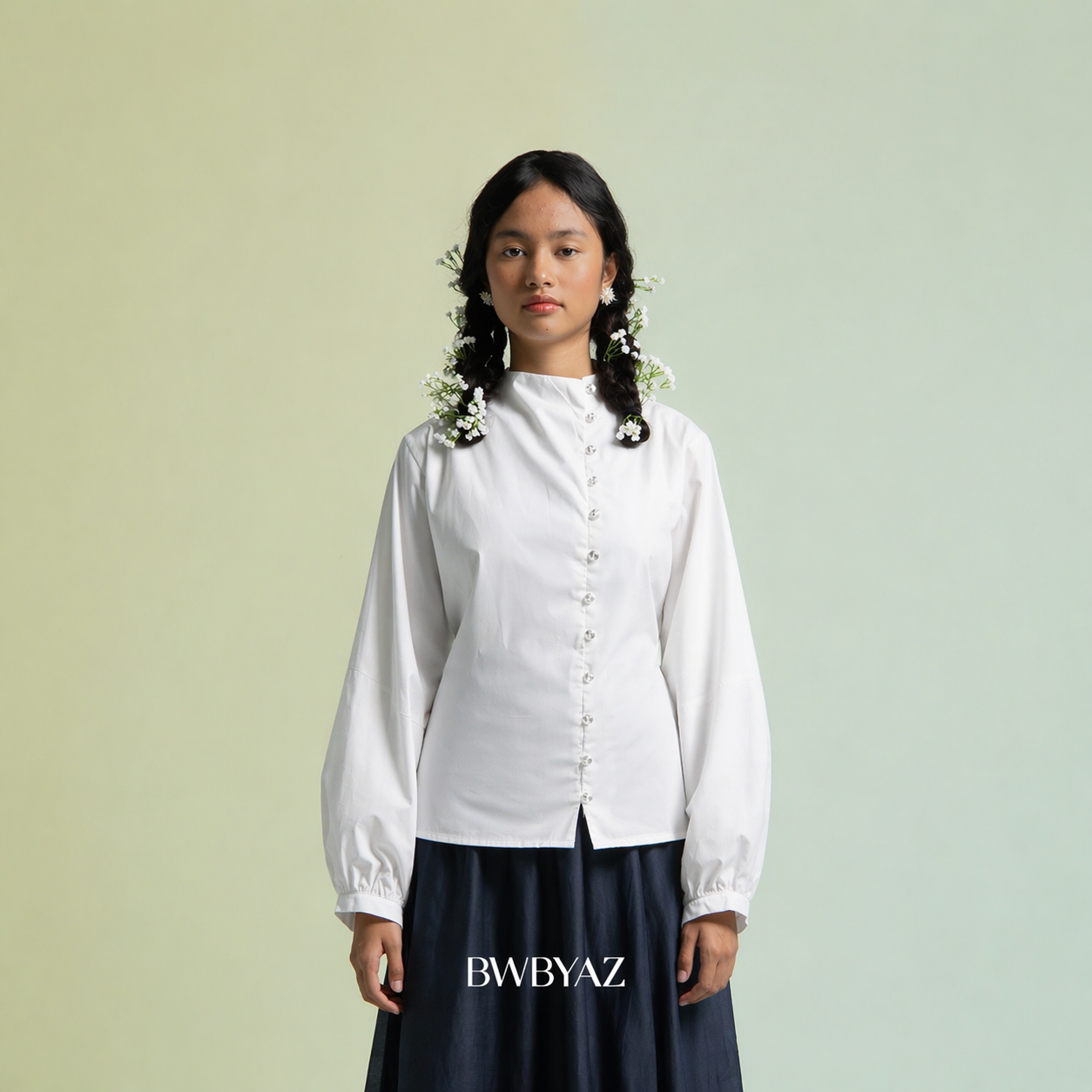 BWBYAZ - Estari Button Top (READY STOCK)
