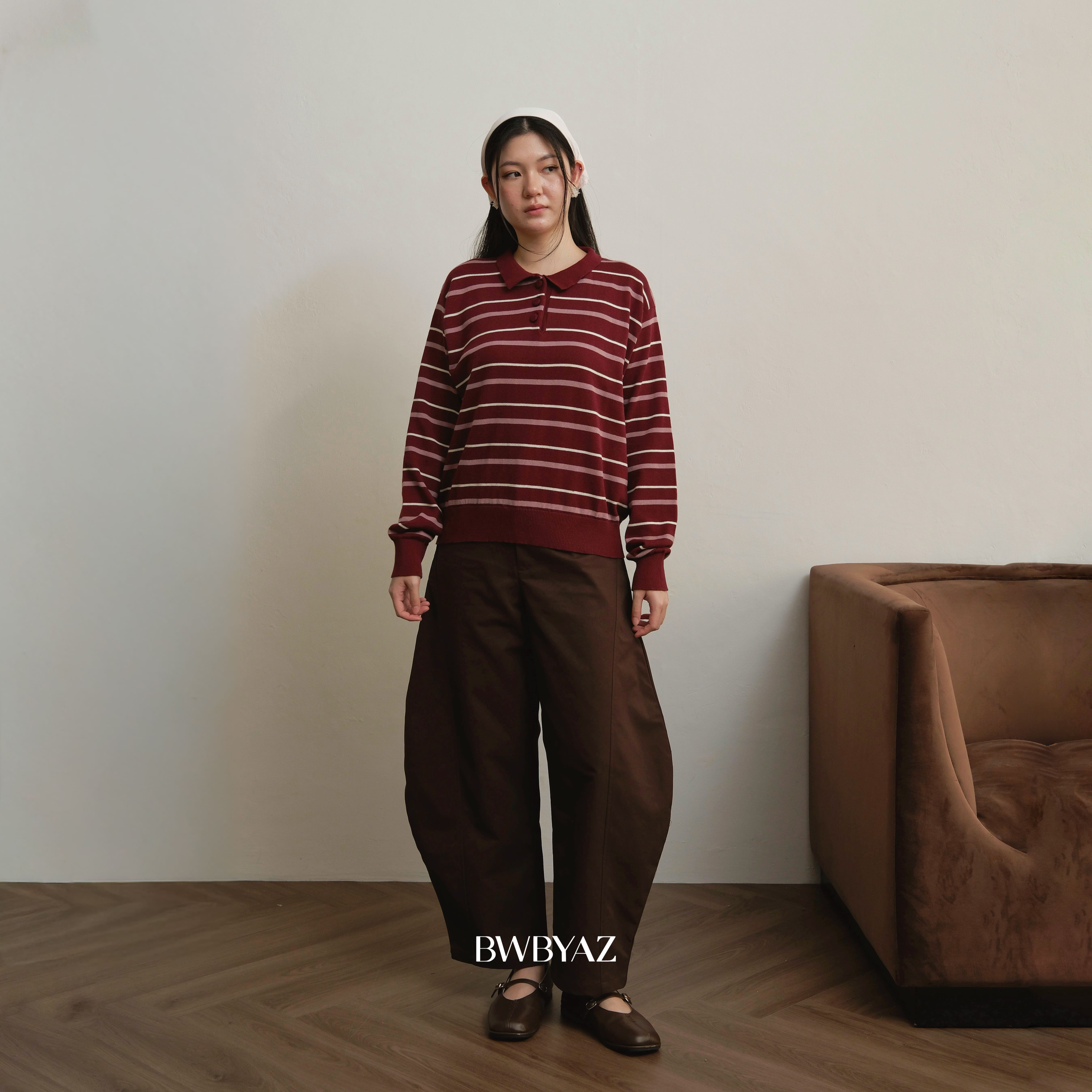 BWBYAZ - Maven Stripes Knit (READY STOCK)