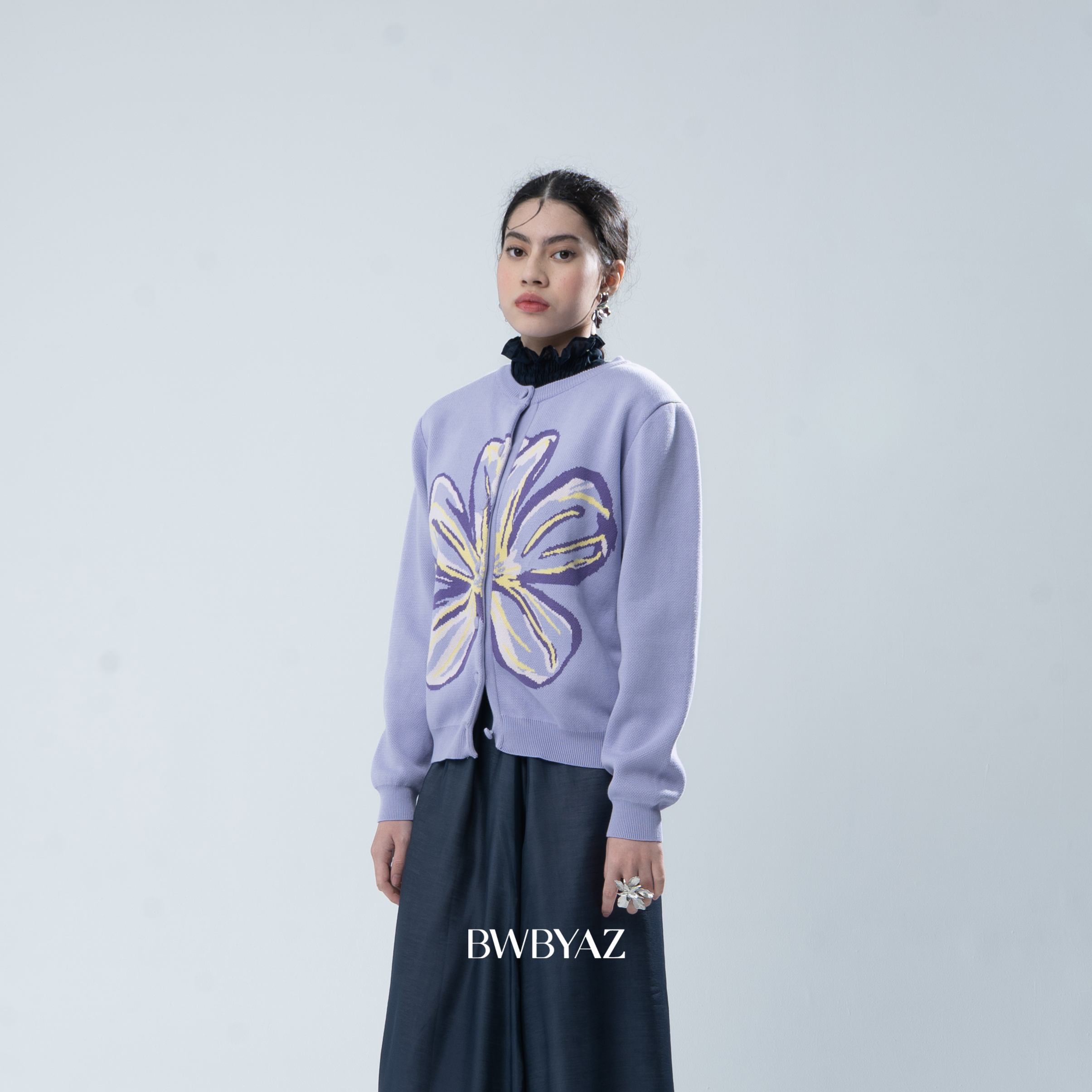 BWBYAZ - Athara Bloom Cardigan (READY STOCK)