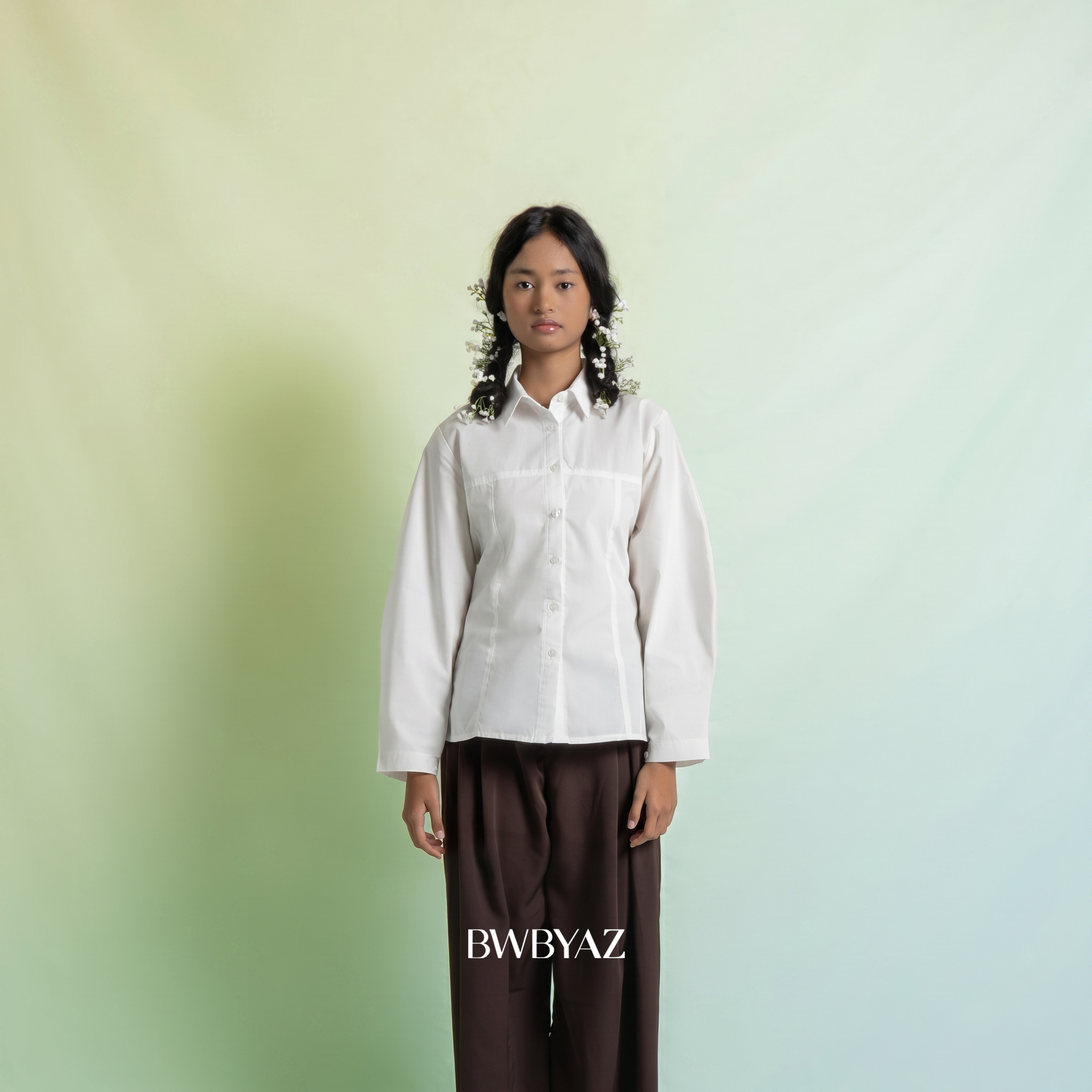 BWBYAZ - Veyline Barrel Shirt (READY STOCK)
