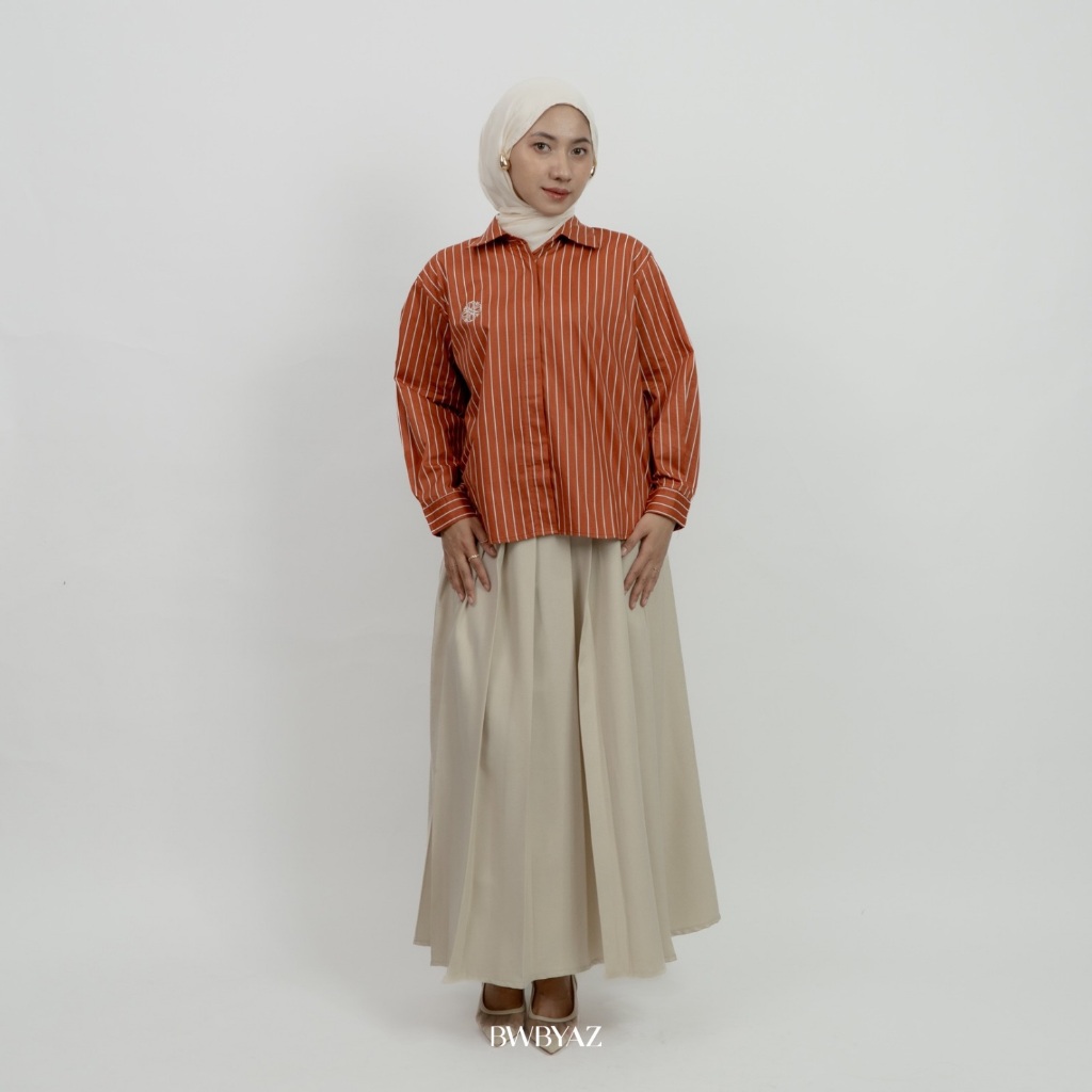 BWBYAZ - Adara Embroidery Shirt Blouse