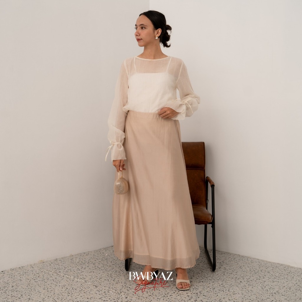 BWBYAZ SIGNATURE - ELOIR SHEER SKIRT (READYSTOCK)
