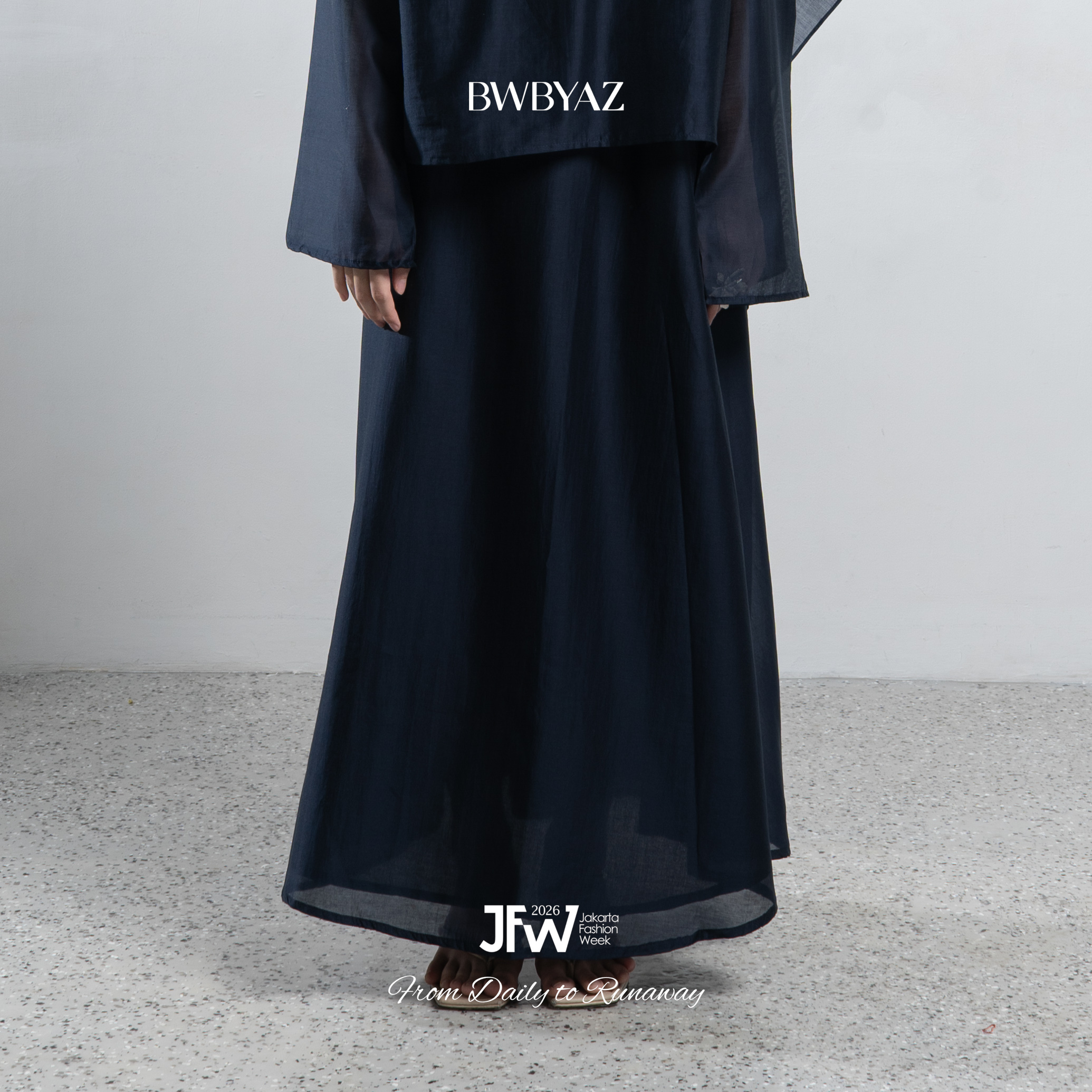 BWBYAZ JFW COLLECTION - Eloir Sheer Skirt (READY STOCK)
