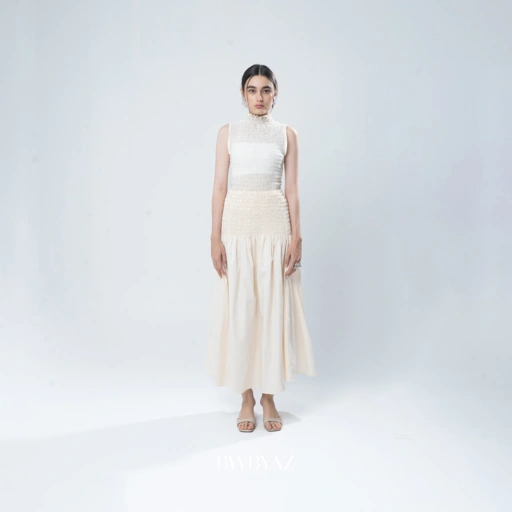 BWBYAZ - Sasmaya Shirred Skirt (READY STOCK)