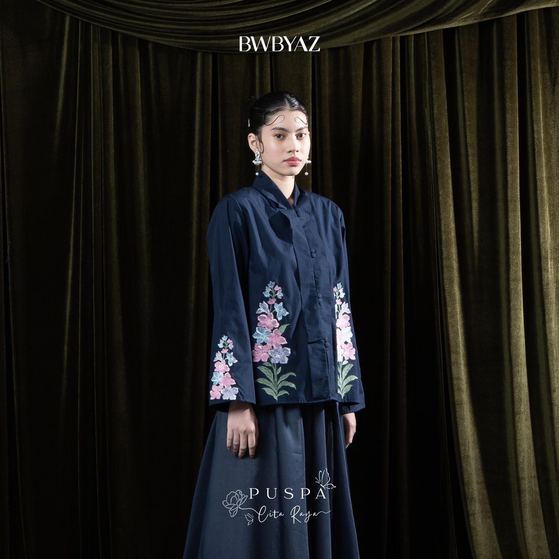 BWBYAZ - PUSPA CITA RAYA - Nona Sekar Embroidery Kebaya (READY STOCK)