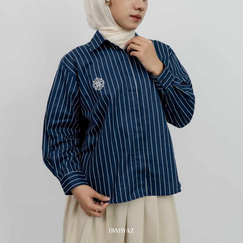 BWBYAZ - Adara Embroidery Shirt Blouse