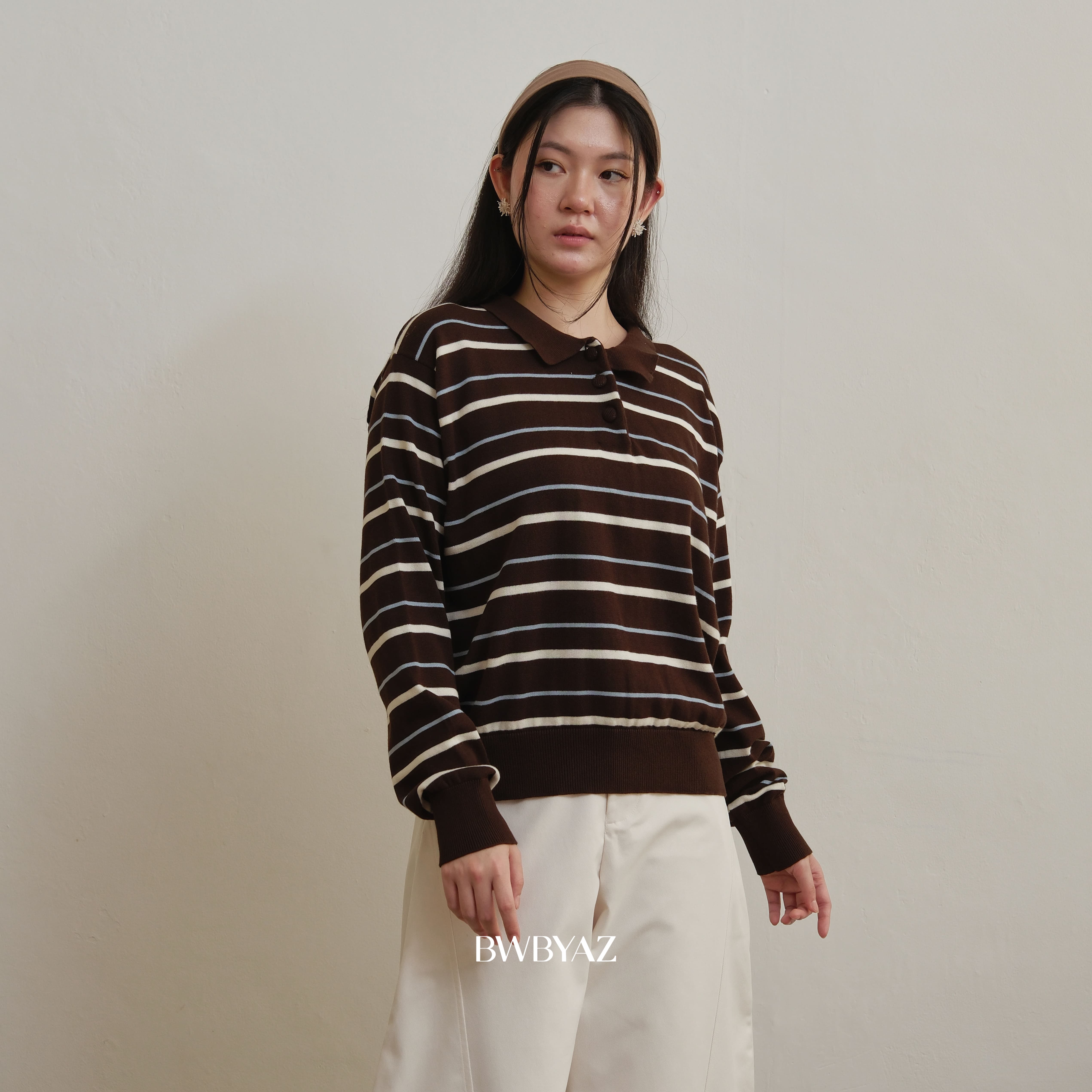 BWBYAZ - Maven Stripes Knit (READY STOCK)