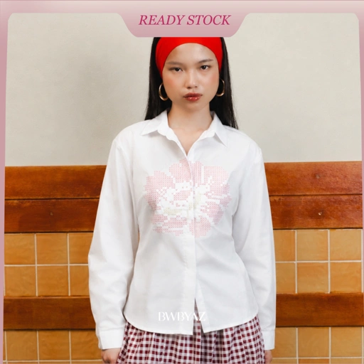 Image of BWBYAZ - Reshya Embroidery Shirt (READY STOCK).