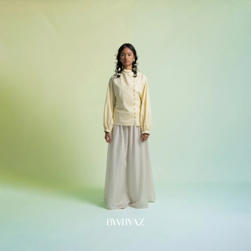 Image of BWBYAZ - Estari Button Top