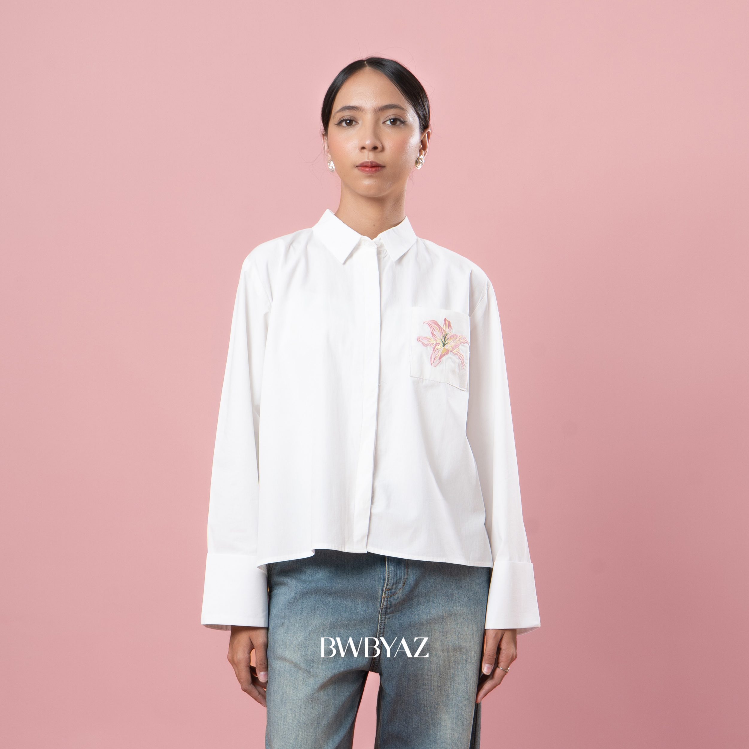 BWBYAZ STAPLE EASE - KAIA BLOOMING SHIRT (READY STOCK)