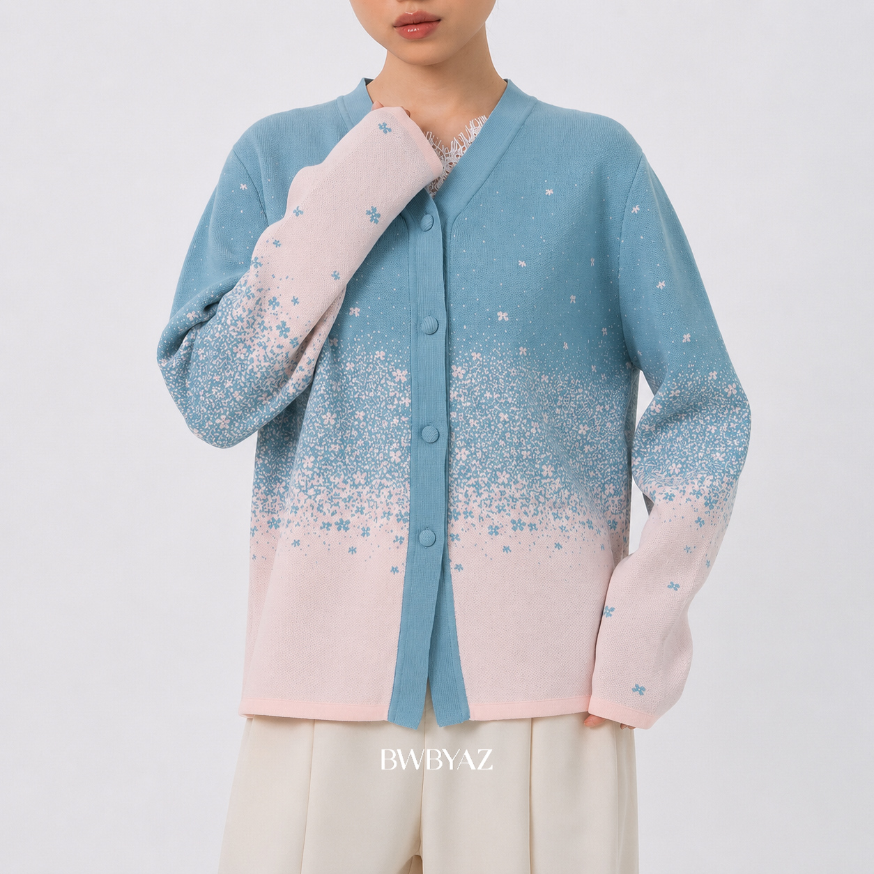 BWBYAZ - Lumine Knit Cardigan (READY STOCK)