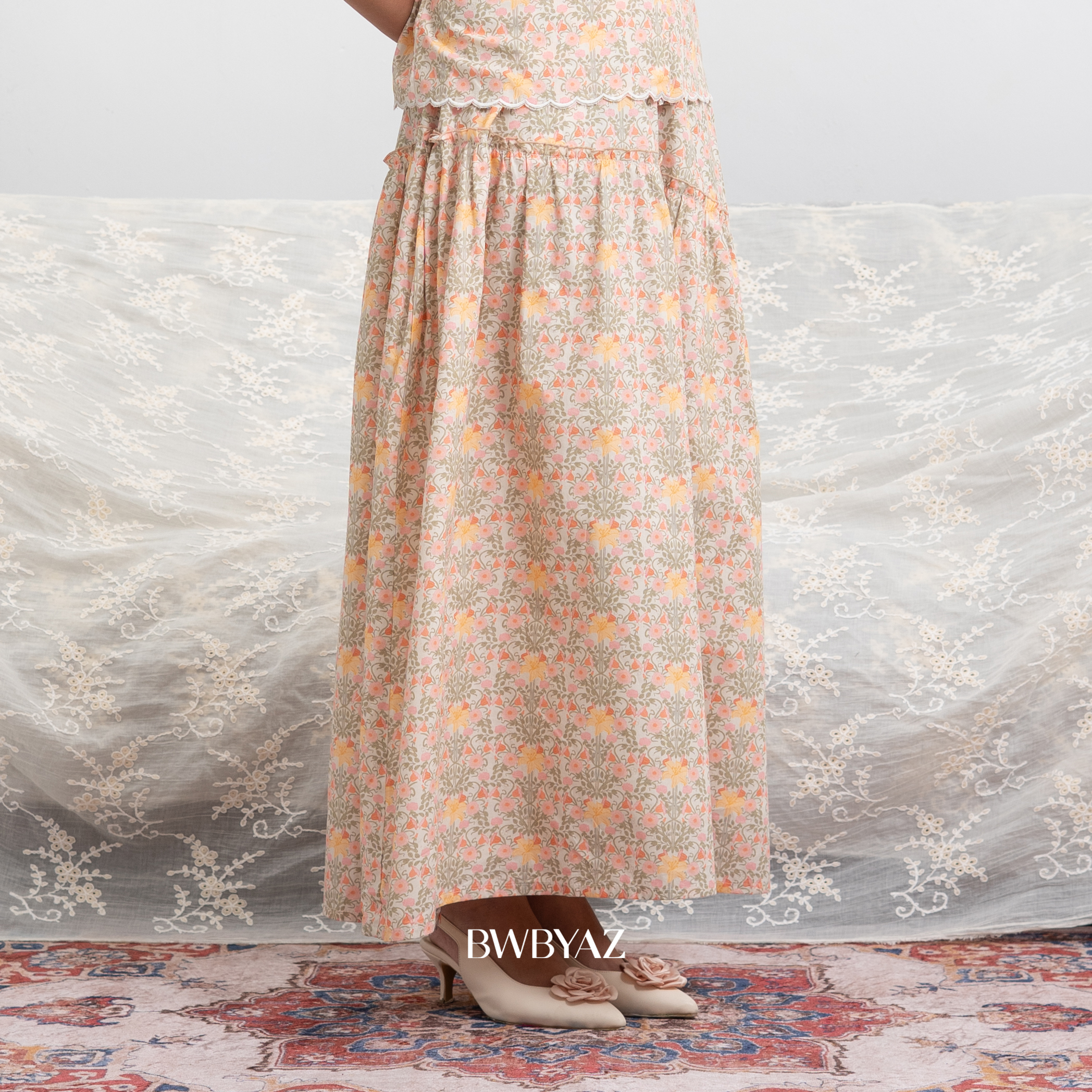 BWBYAZ RONA JELITA JMFW COLLECTION - Ayuna Asymmetrical Skirt (READY STOCK)