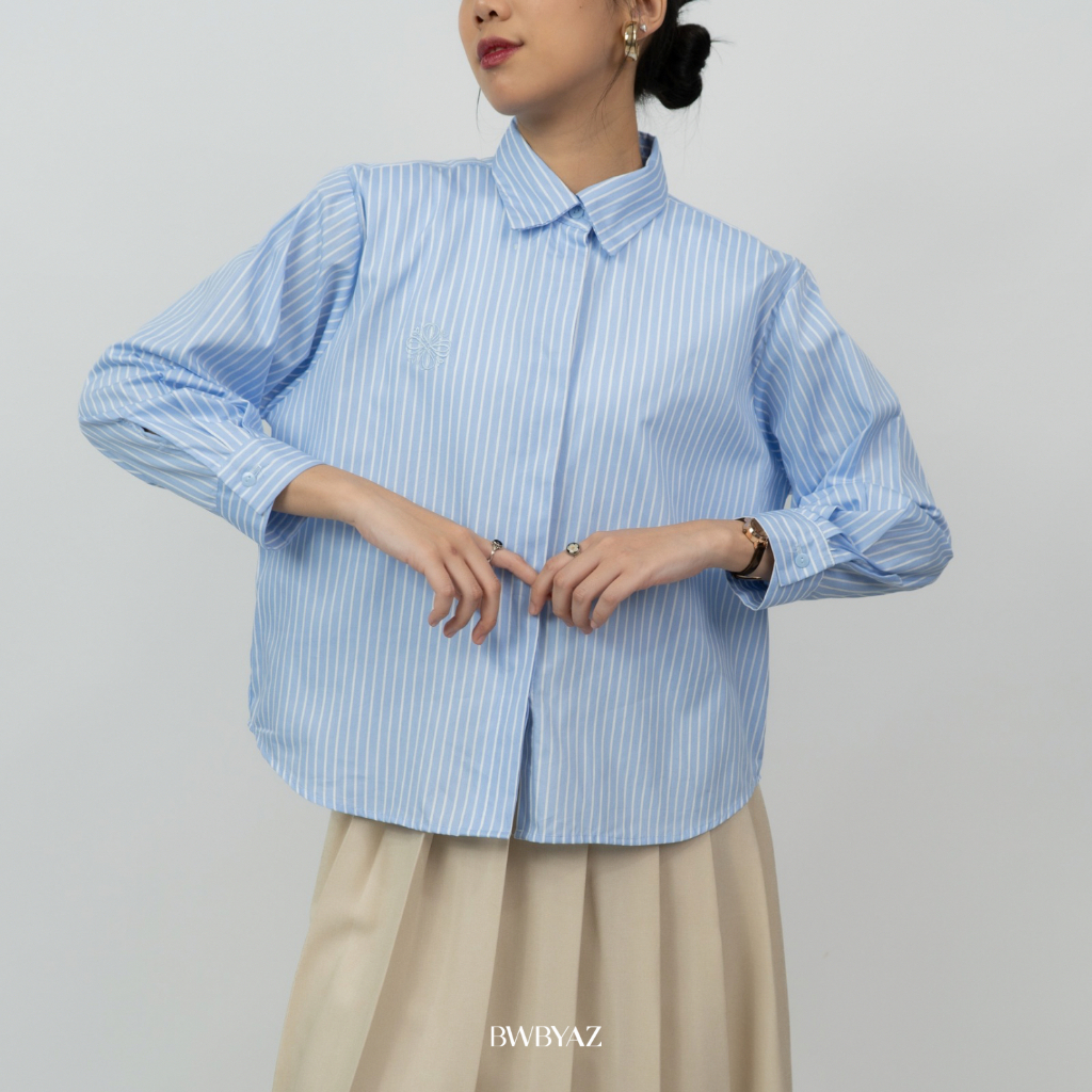 BWBYAZ - Adara Embroidery Shirt Blouse