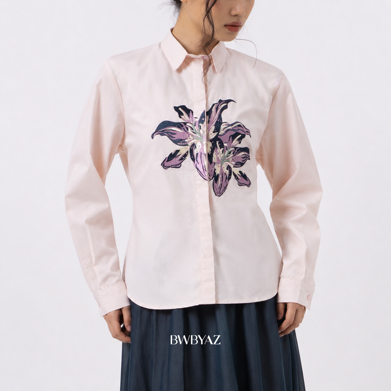 BWBYAZ - Thaliana Blooming Shirt (READY STOCK)