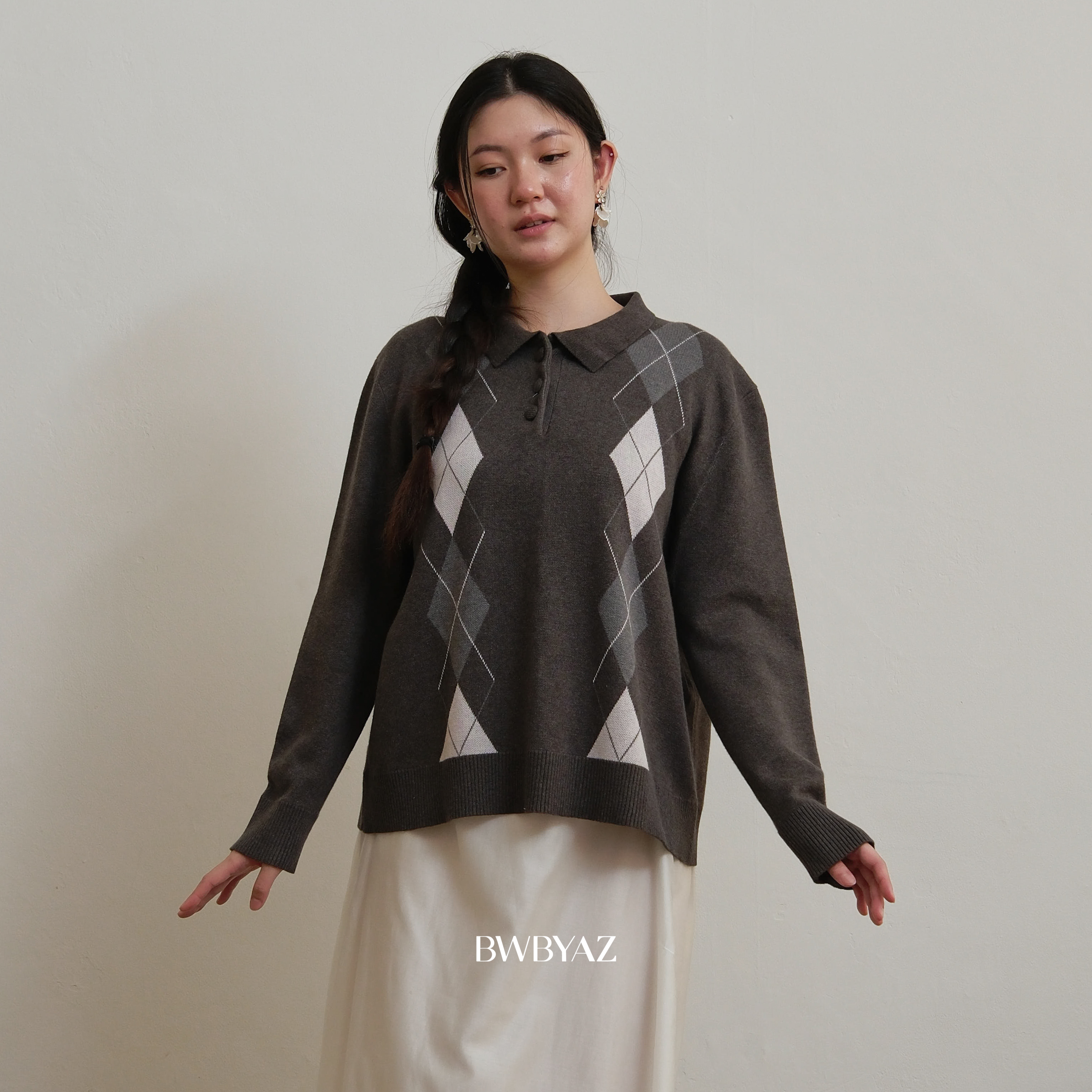 BWBYAZ - Gracia Argyle Knit