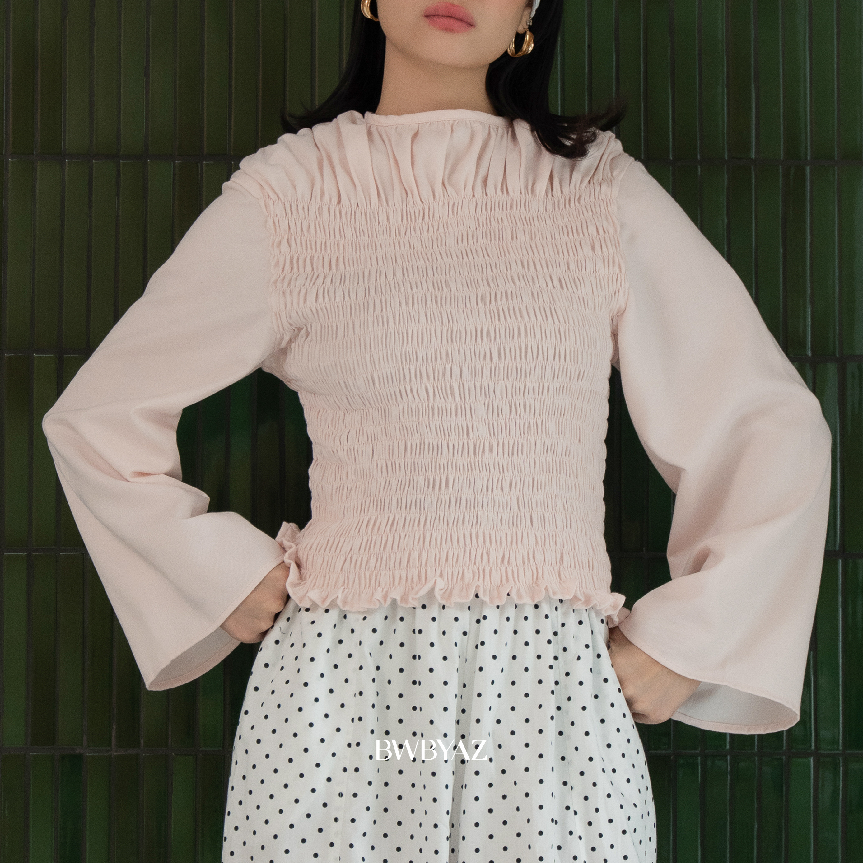 BWBYAZ - Illaya Shirred Blouse