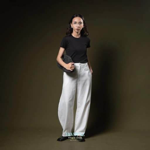 Image of BWBYAZ STAPLE EASE - Jaxie Barrel Pants