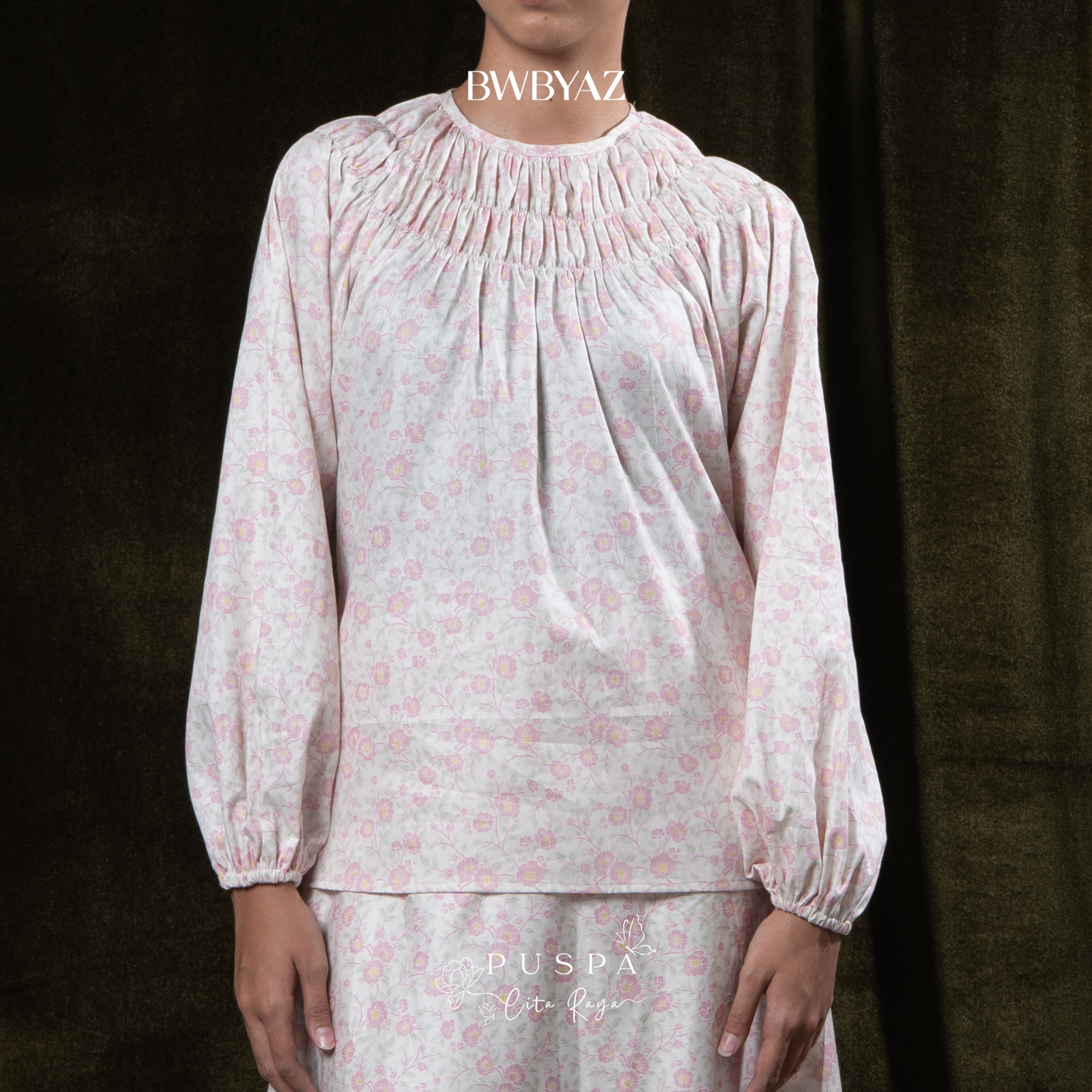 BWBYAZ - PUSPA CITA RAYA - Nona Ayuri Shirred Blouse (READY STOCK)