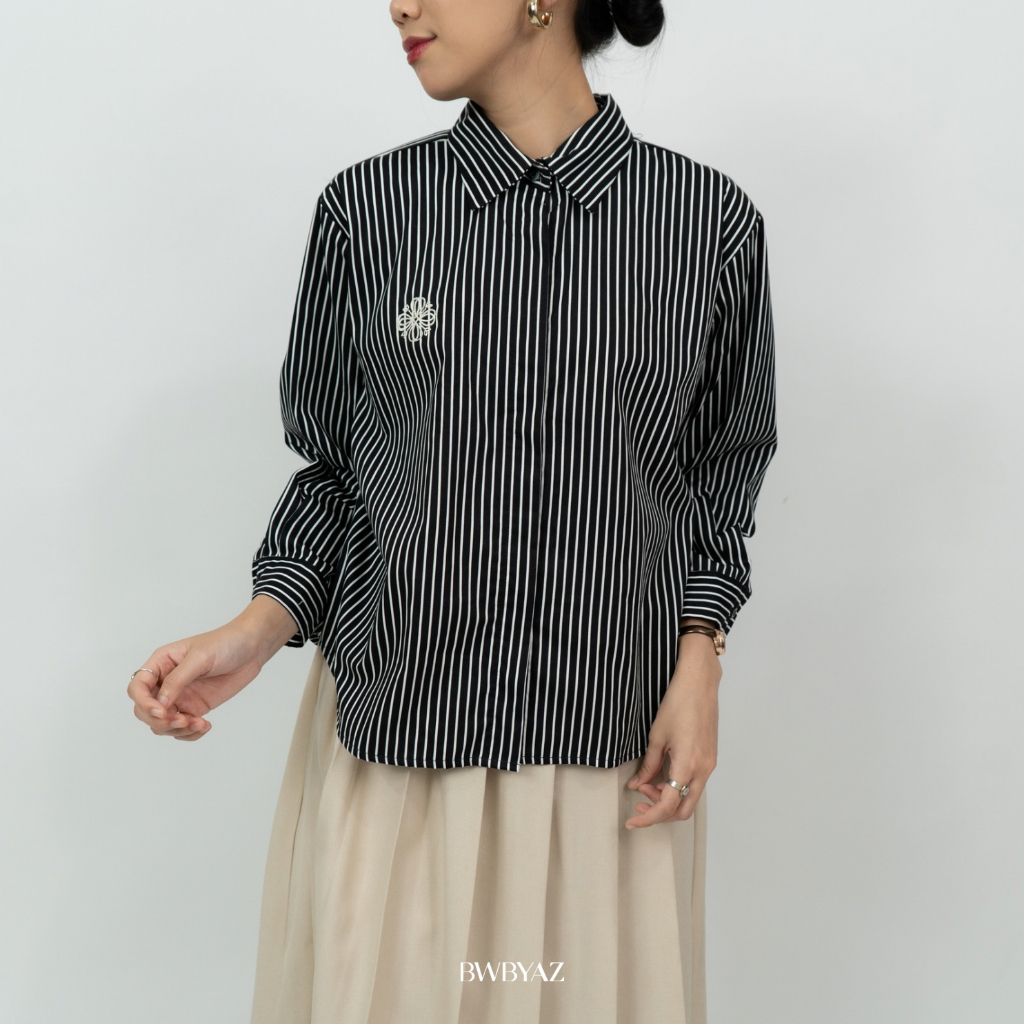 BWBYAZ - Adara Embroidery Shirt Blouse