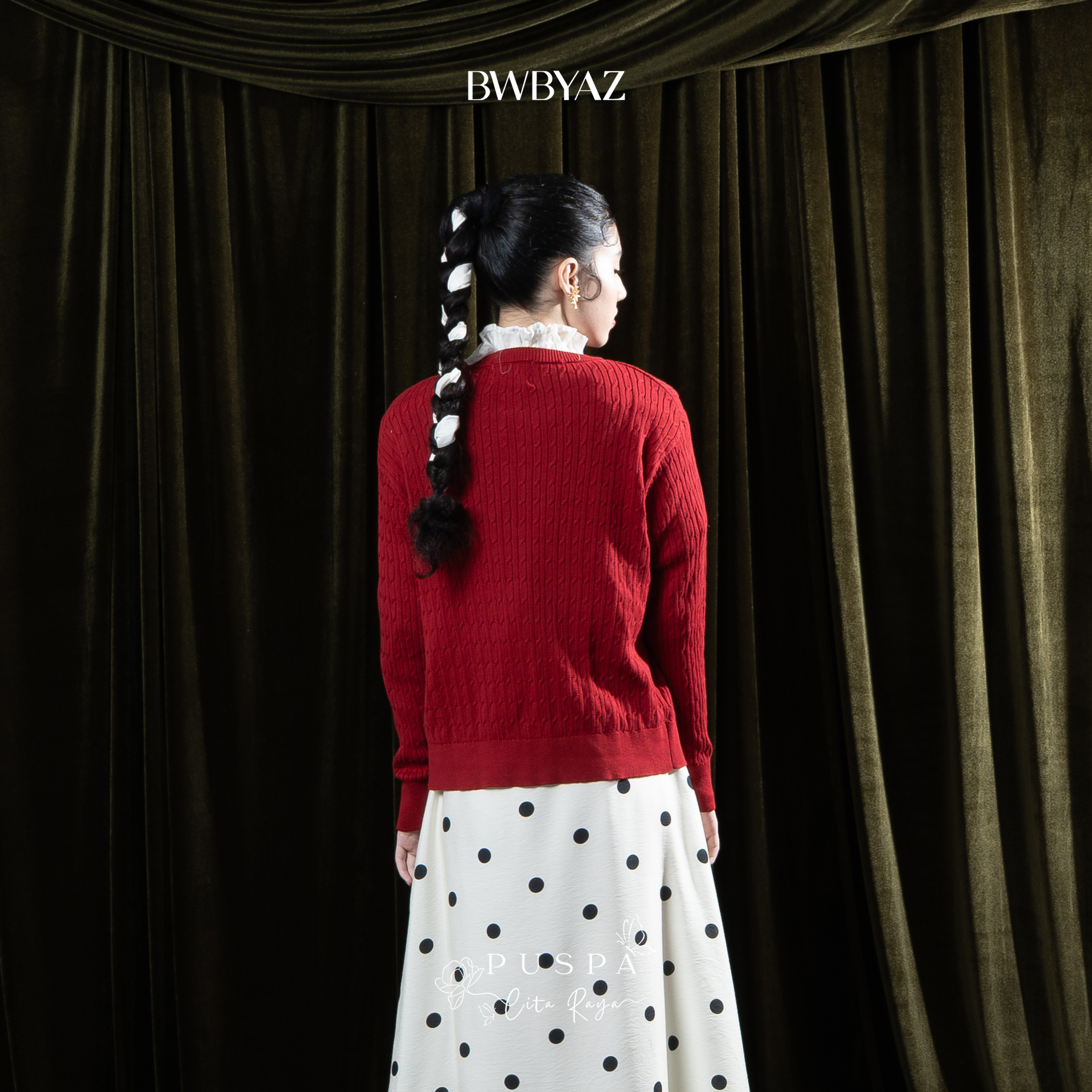 BWBYAZ - PUSPA CITA RAYA - Kasyara Cable Knit Cardigan (READY STOCK)