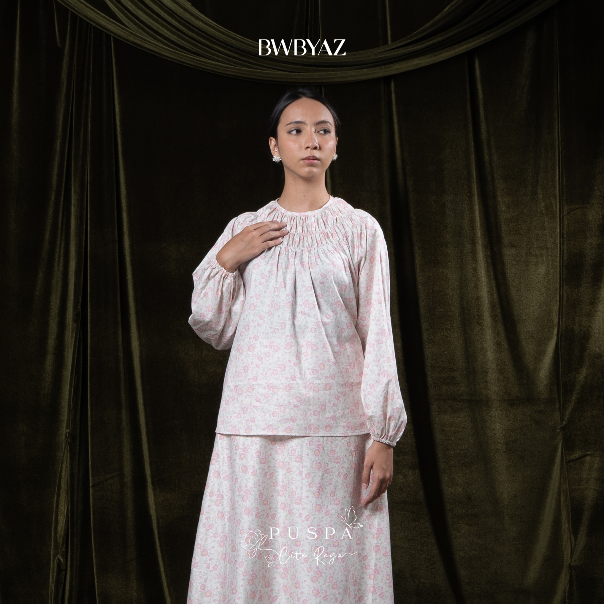 BWBYAZ - PUSPA CITA RAYA - Nona Ayuri Shirred Blouse (READY STOCK)